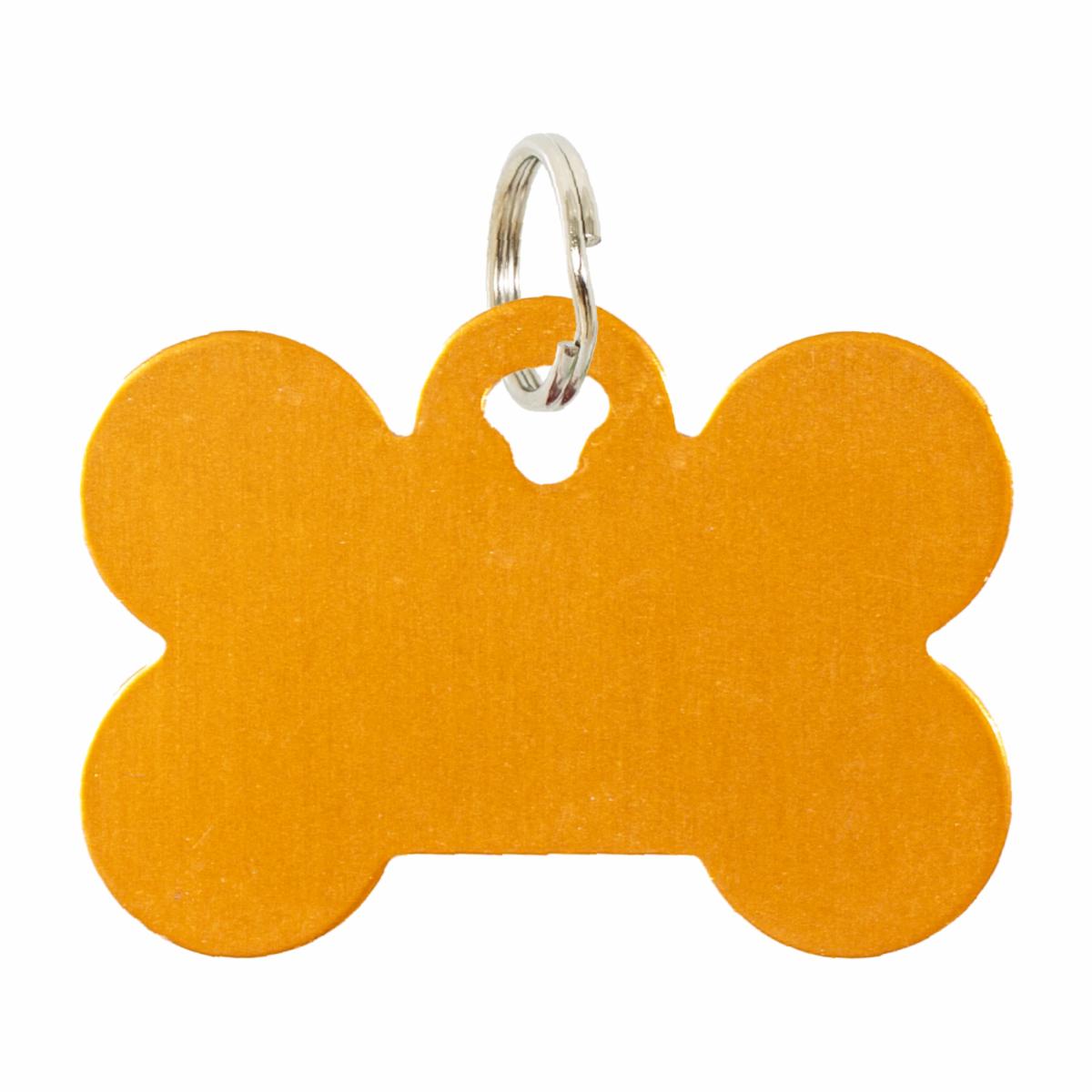 Placa Para Collar Metalica Con Forma De Hueso Color Rose Gold DRAGON ENGRAVERS Unidad