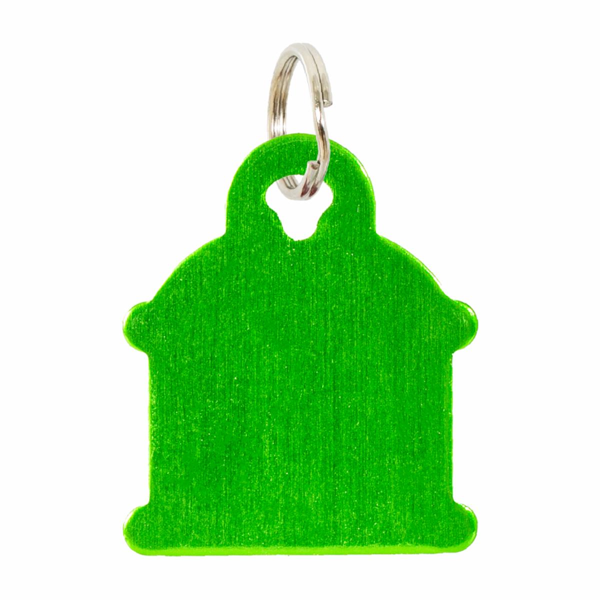 Placa Para Collar Metalica Con Forma De Hidrante Color Verde DRAGON ENGRAVERS Unidad