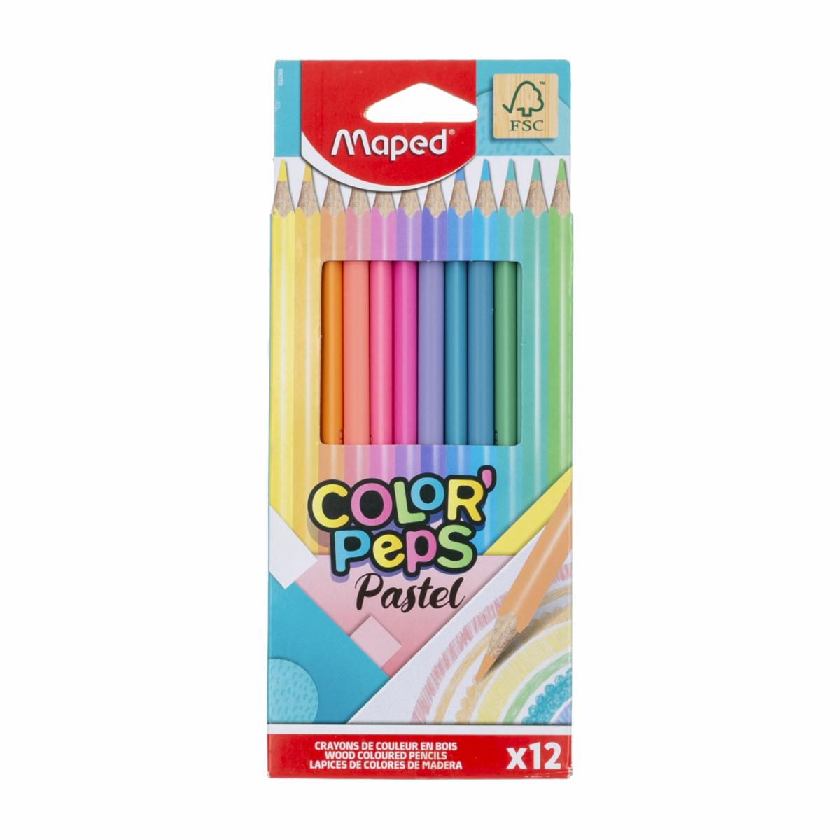 Lapices De Colores Color Peps Pastel MAPED X 12 Uds