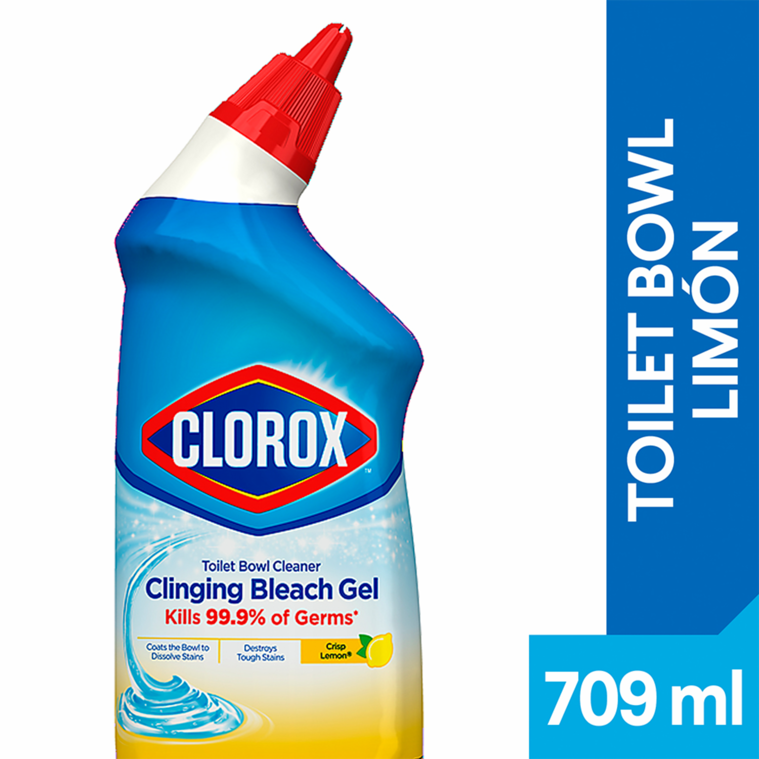 Limpiador Para Inodoros Con Cloro En Gel Aroma Crisp Lemon CLOROX 709 Ml
