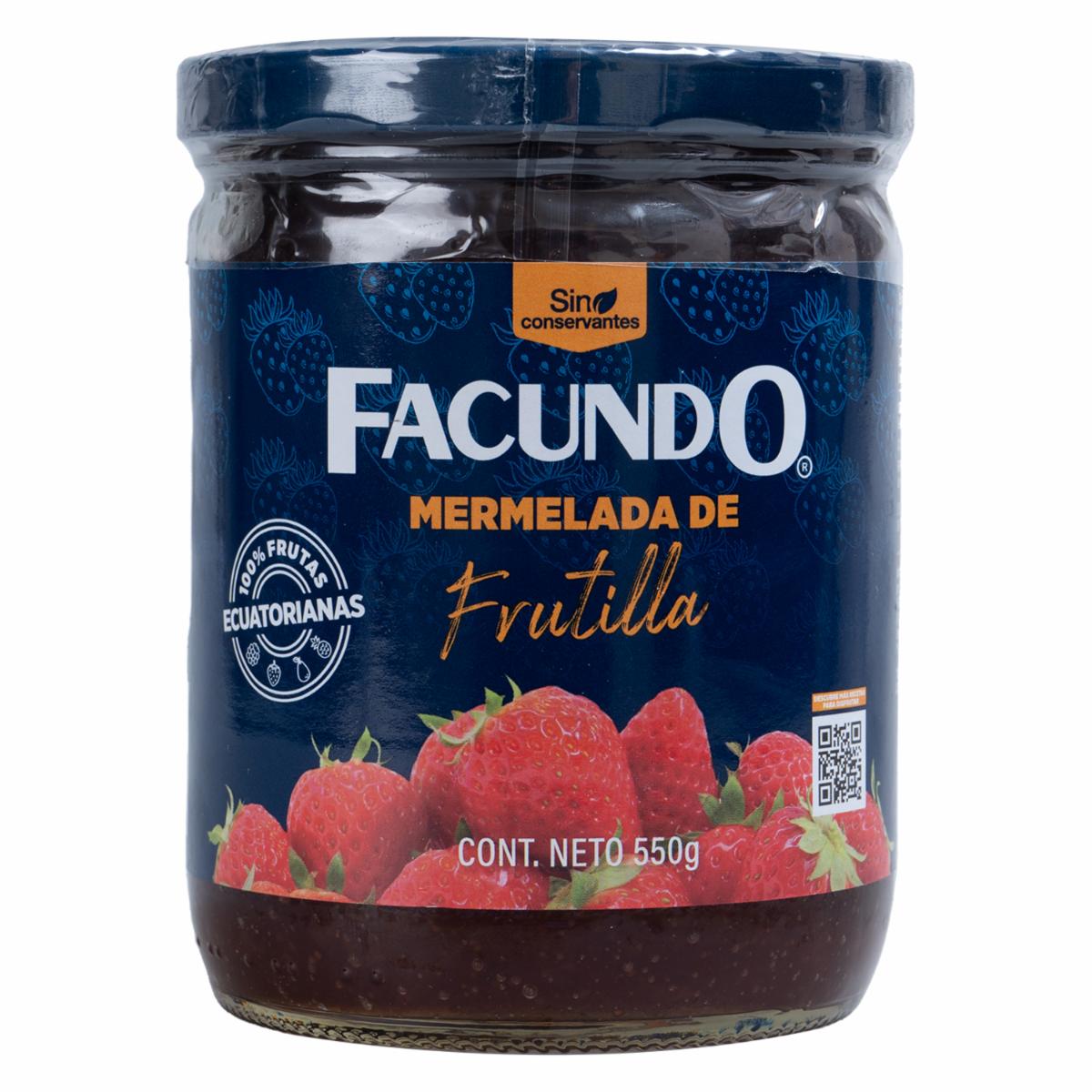 Mermelada De Frutilla FACUNDO 550 G