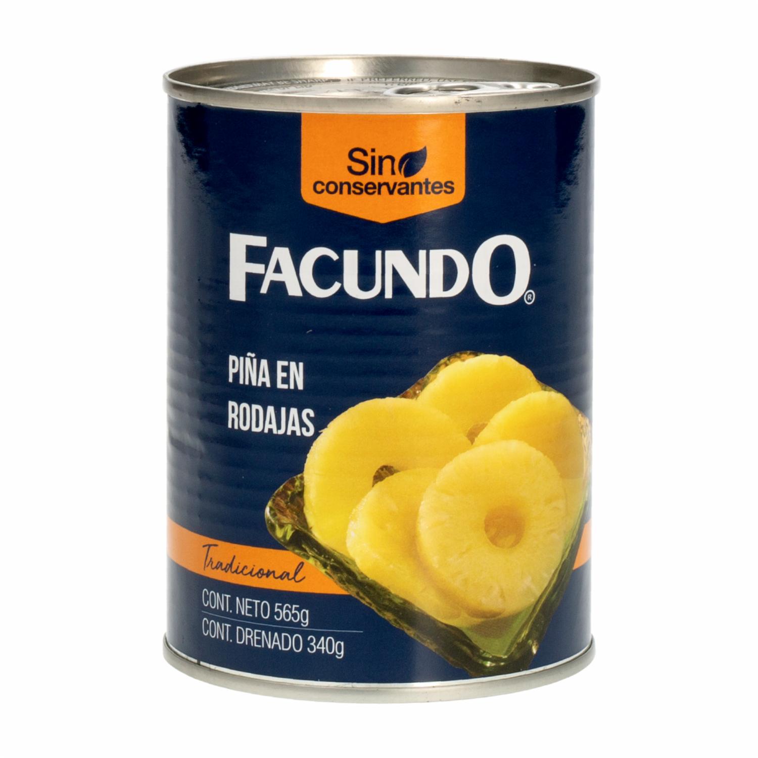 Piña En Rodajas FACUNDO 565 G