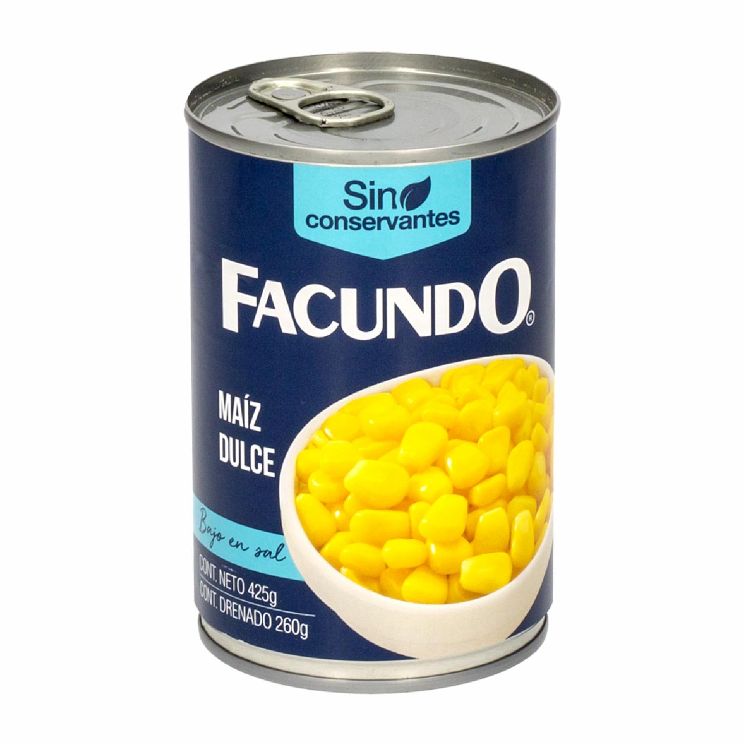 Maíz Dulce Bajo En Sal FACUNDO 425 G