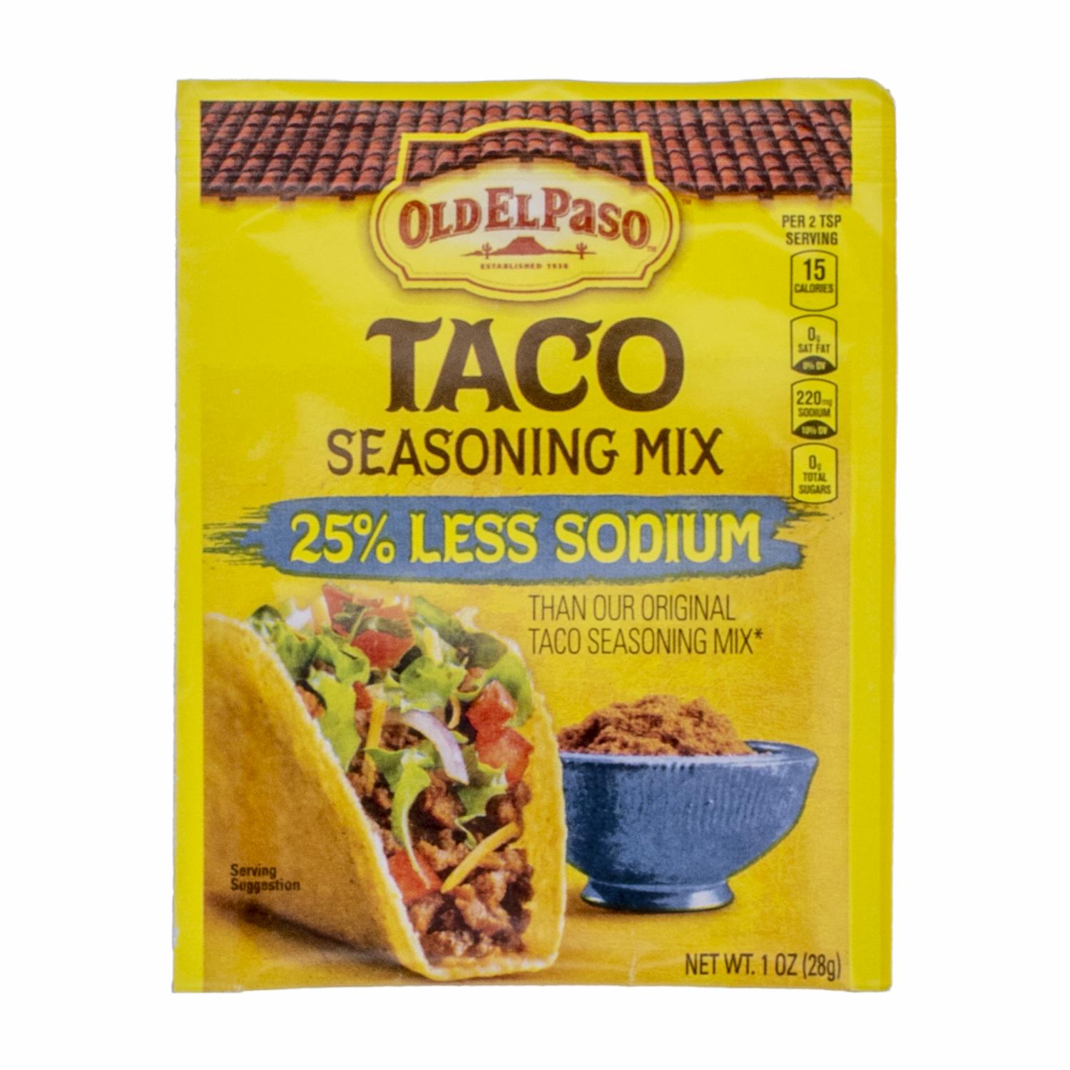 Mezcla De Condimentos Para Tacos Con Menos Sodio OLD EL PASO 28 G