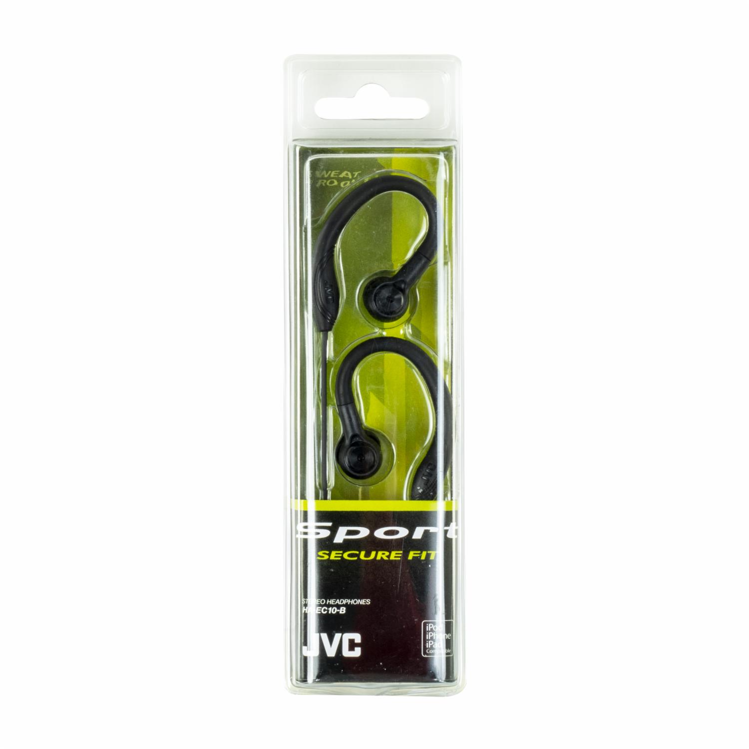 Audífonos Sport Secure Fit HAEC10B JVC Con Cable