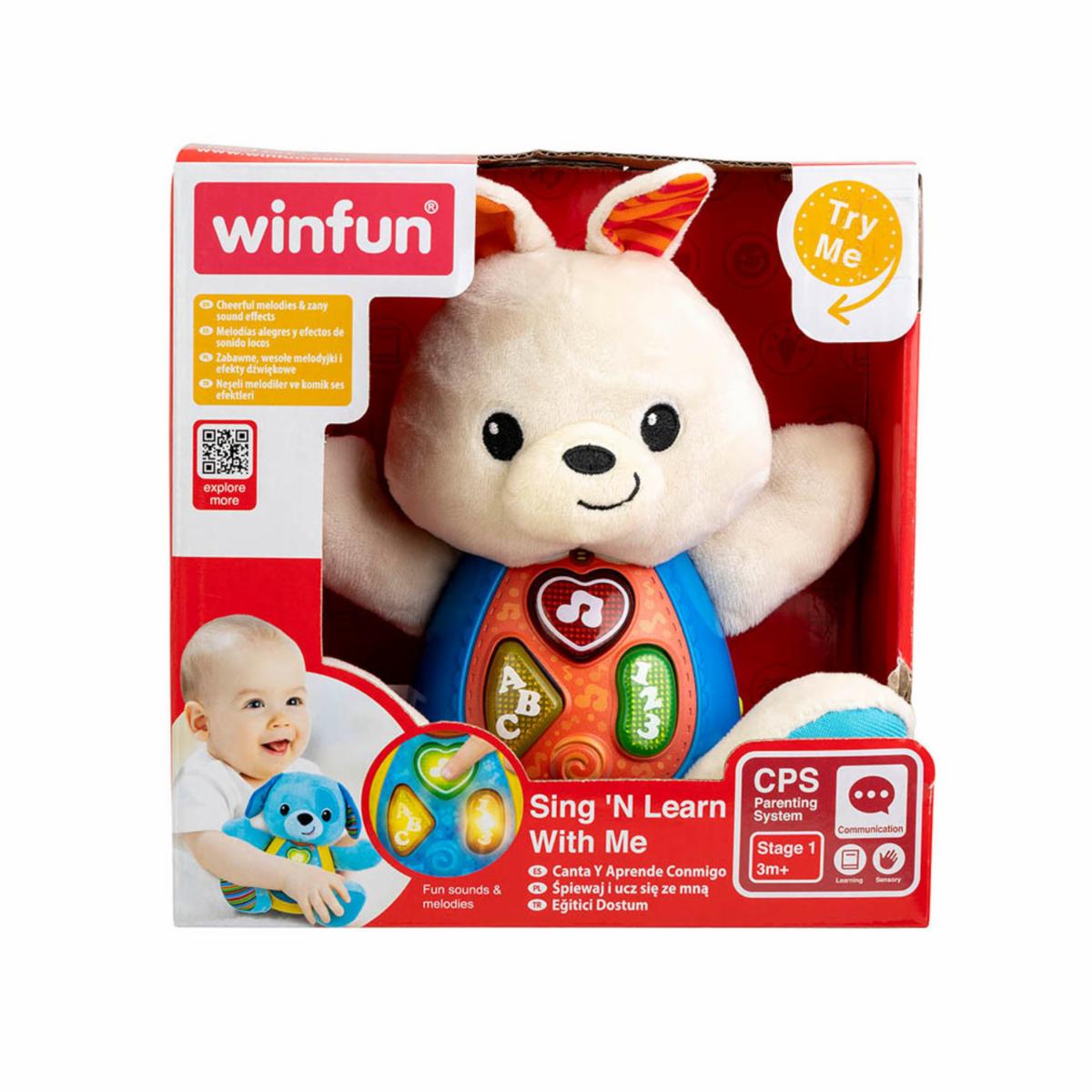 Peluche Conejo Canta Y Aprende Conmigo WINFUN Posee Sonido