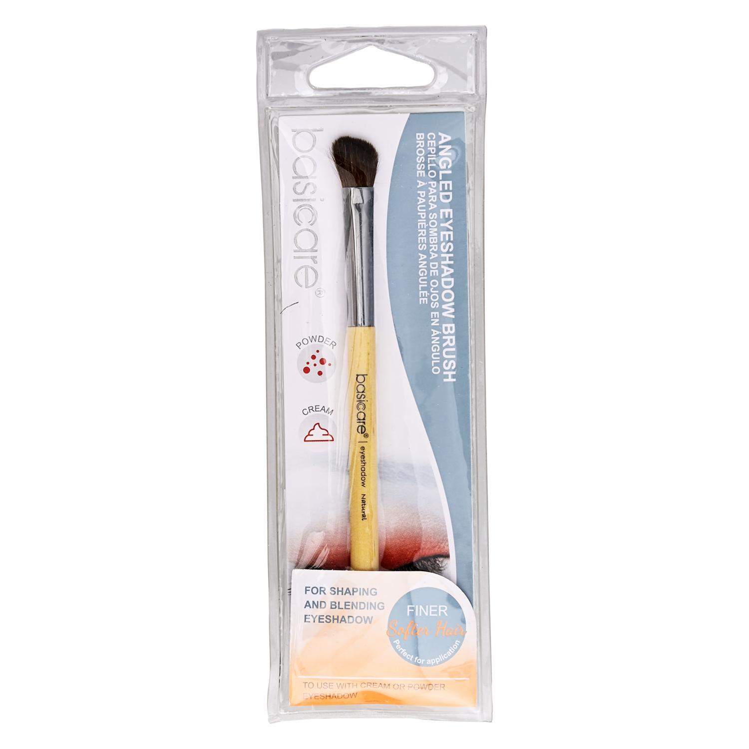 Brocha De Maquillaje Angular Para Sombras BASICARE Con Mango Ergonómico De 13Cm