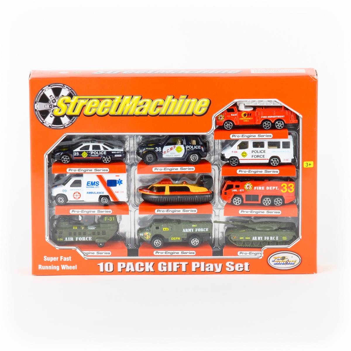 Set De Rescate STREET MACHINE Contien 10 Carros