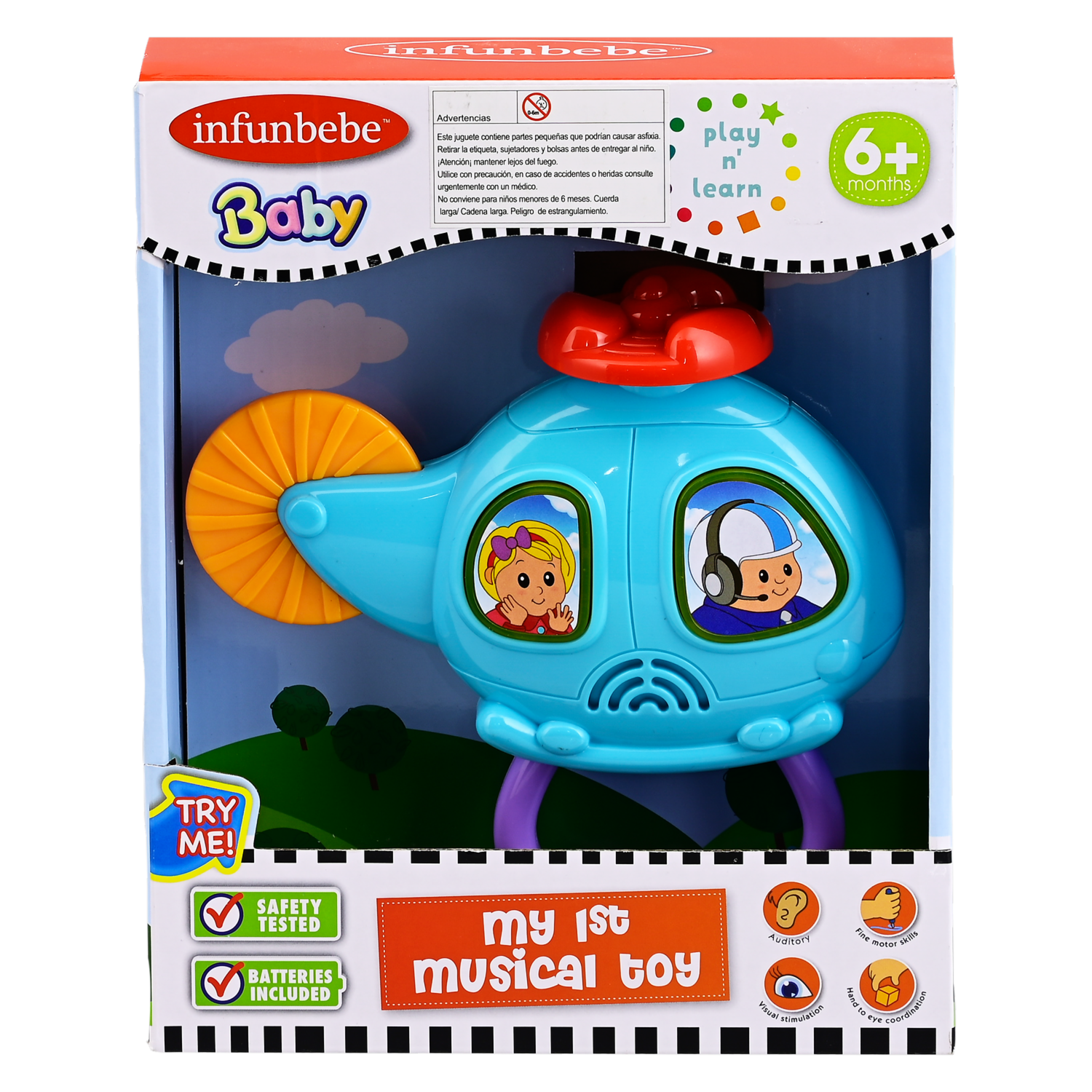 Helicóptero Sonajero INFUNBEBE Posee Sonido