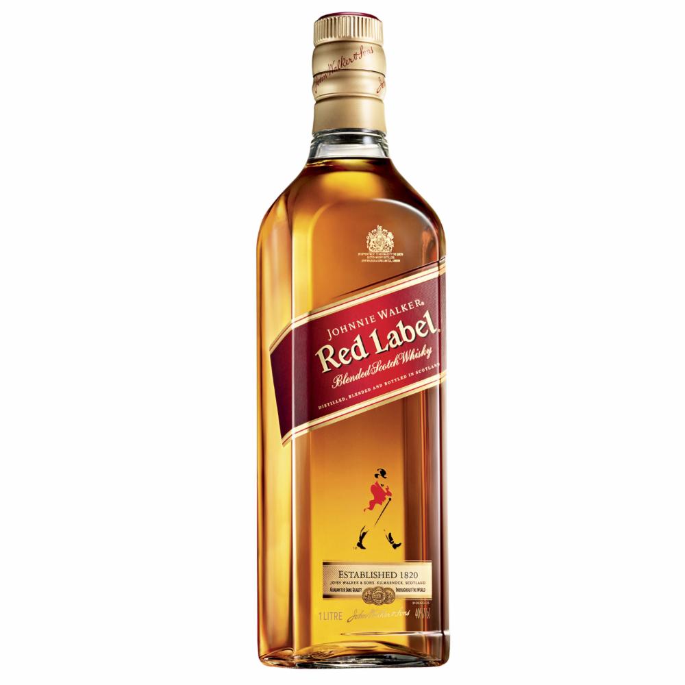 Whisky Rojo Botella Johnnie Walker 1000 Ml