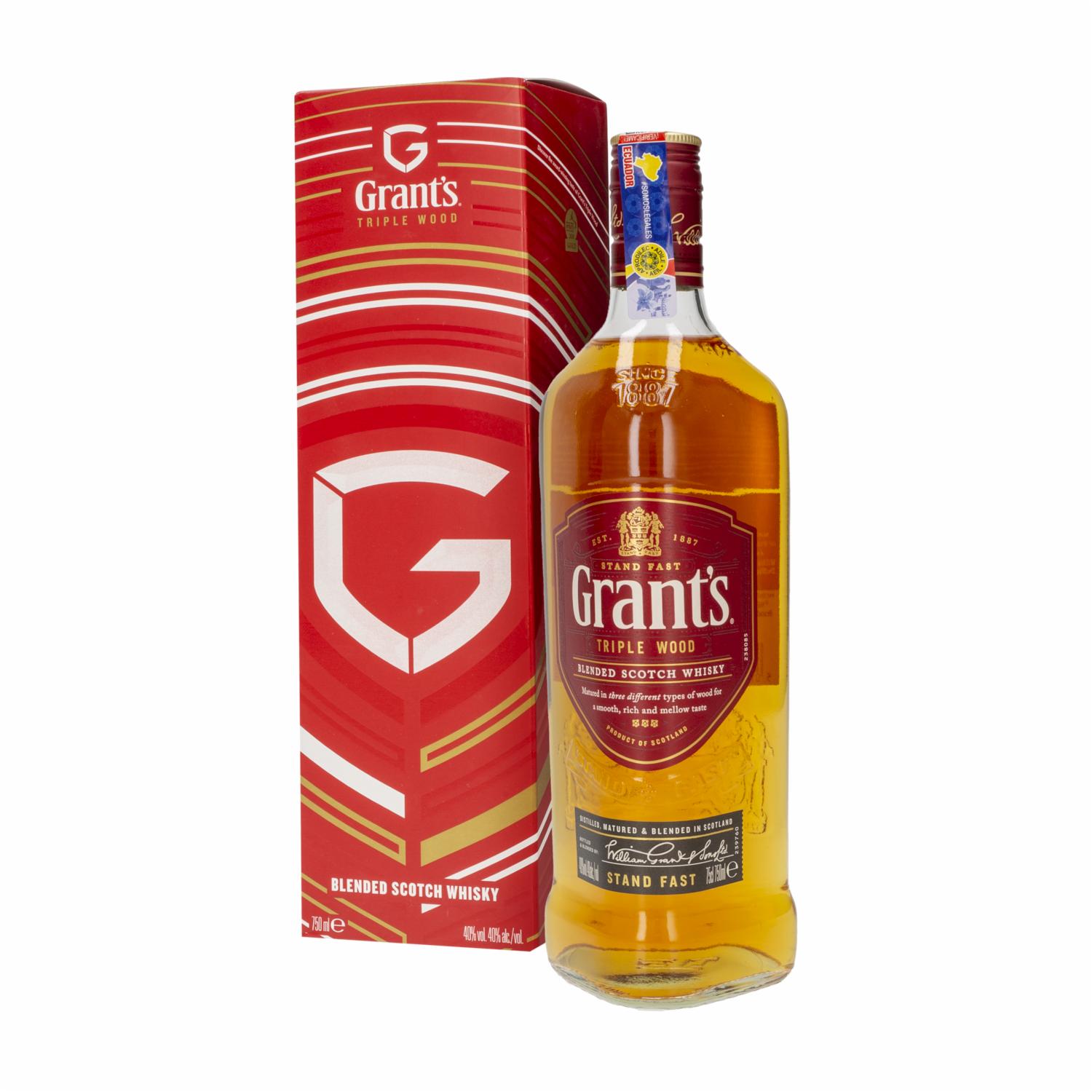 Whisky Triple Wood En Caja GRANT’S 750 Ml