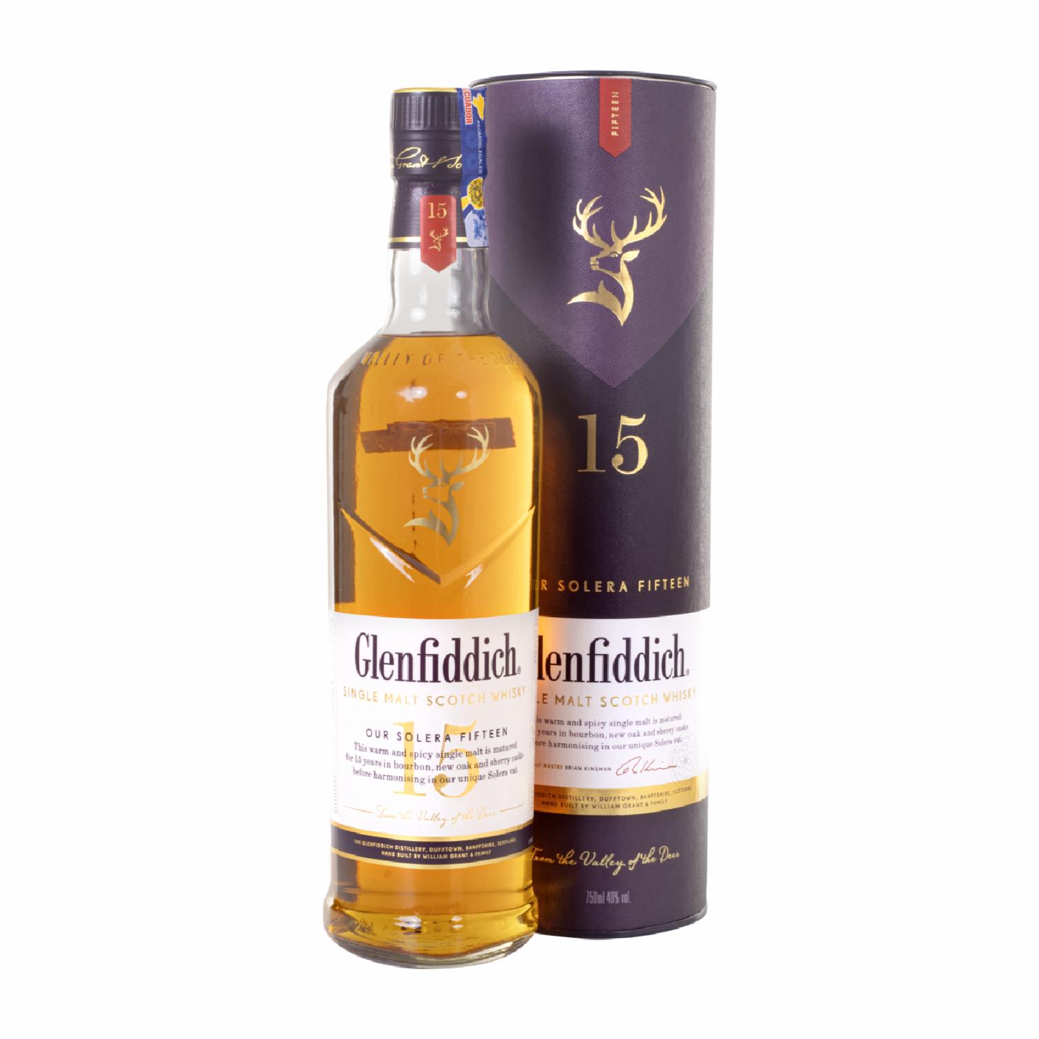 Whisky 15 Años GLENFIDDICH 750 Ml