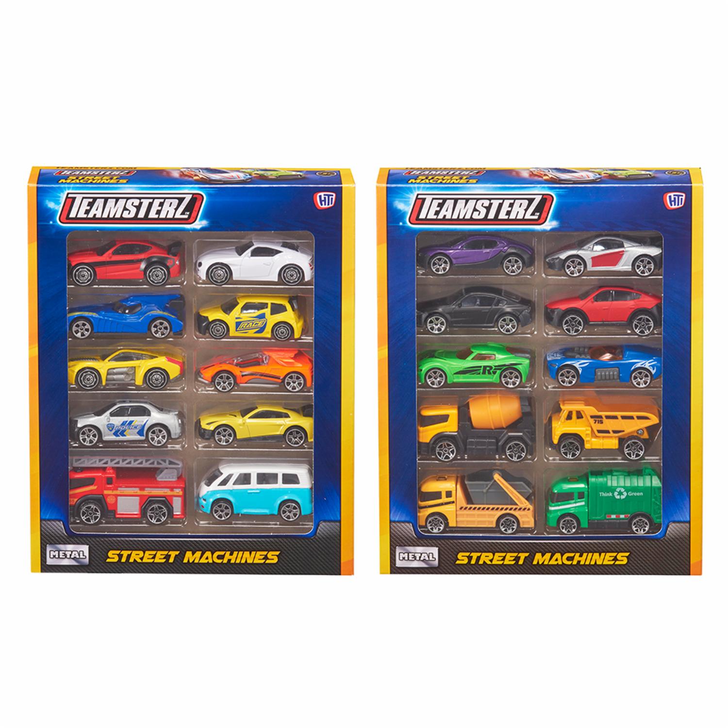 Set De 10 Vehículos Básicos TEAMSTERZ Modelos Surtidos