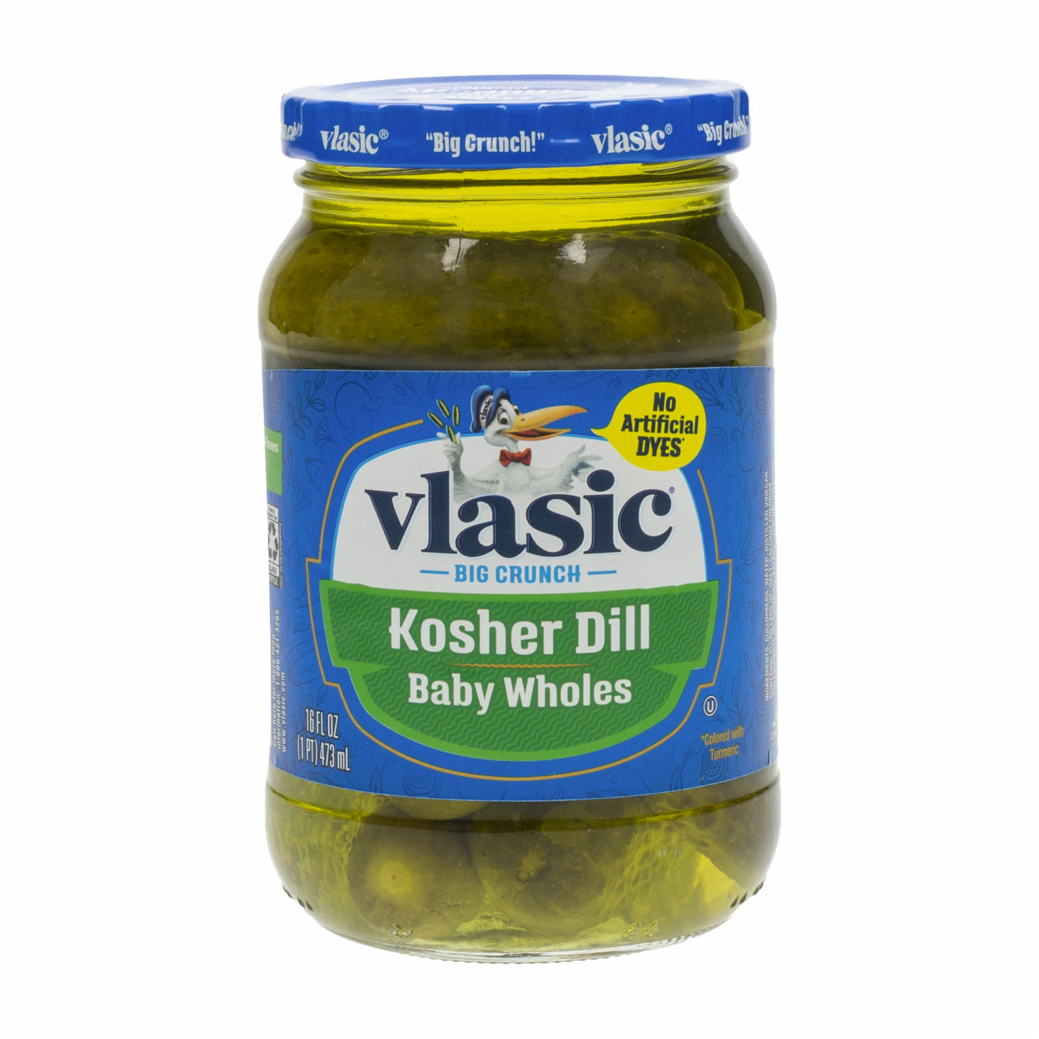 Pepinillos Pequeños Enteros Encurtidos VLASIC 473 Ml