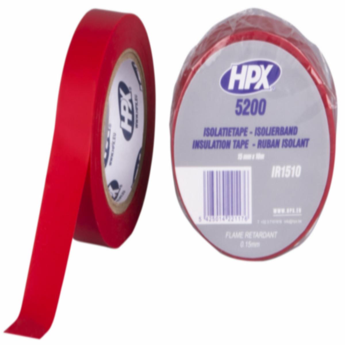 Cinta Aislante PVC Color Rojo HPX 15MM X 10M