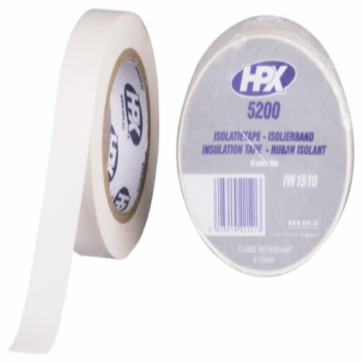 Cinta Aislante PVC Color Blanco HPX 15MM X 10M
