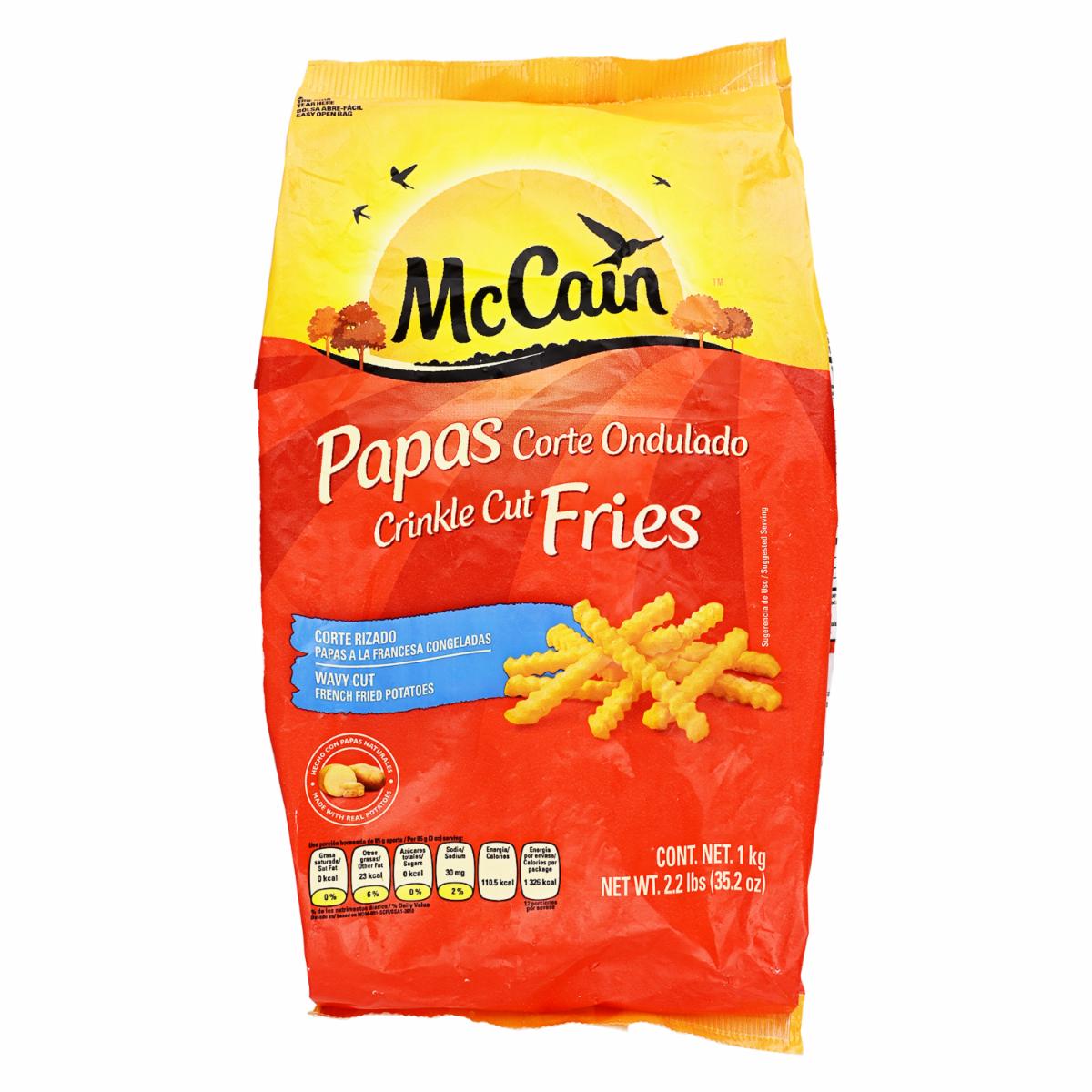 Papas Corte Ondulado MCCAIN 1000 g