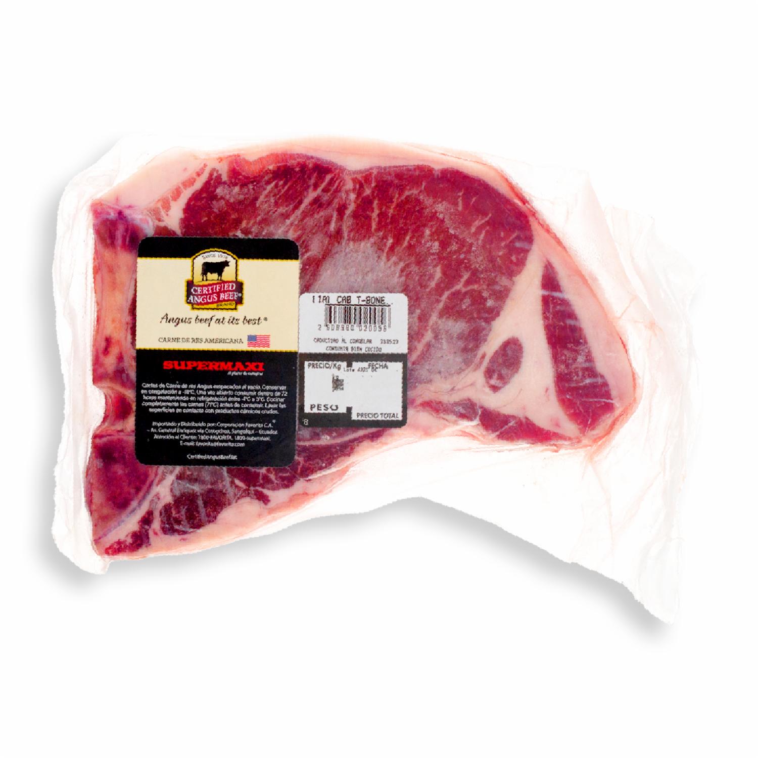 T-bone Steak CERTIFIED ANGUS BEEF USA Al Peso