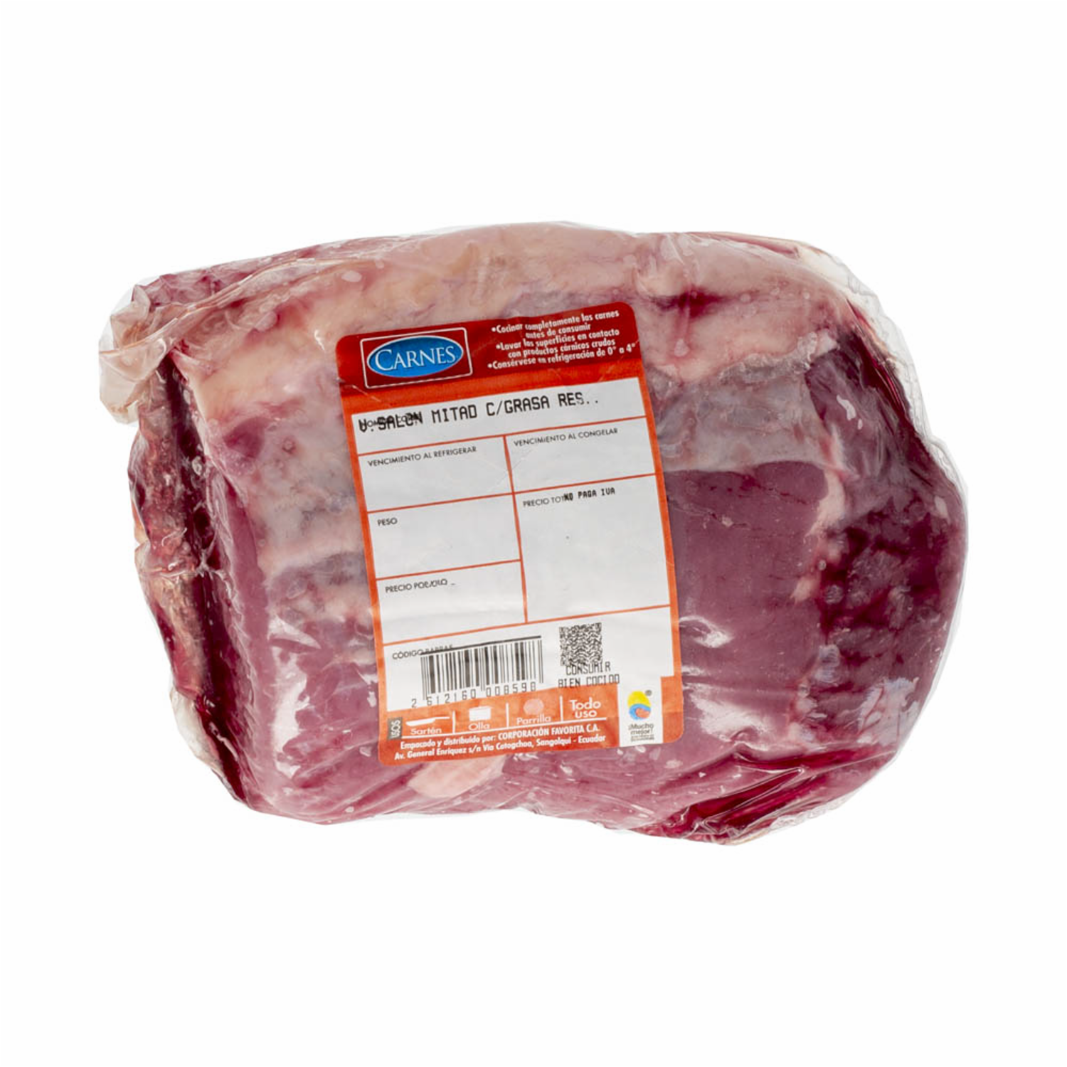Corte De Res, Salón Mitad Con Grasa SUPERCARNES Al Peso