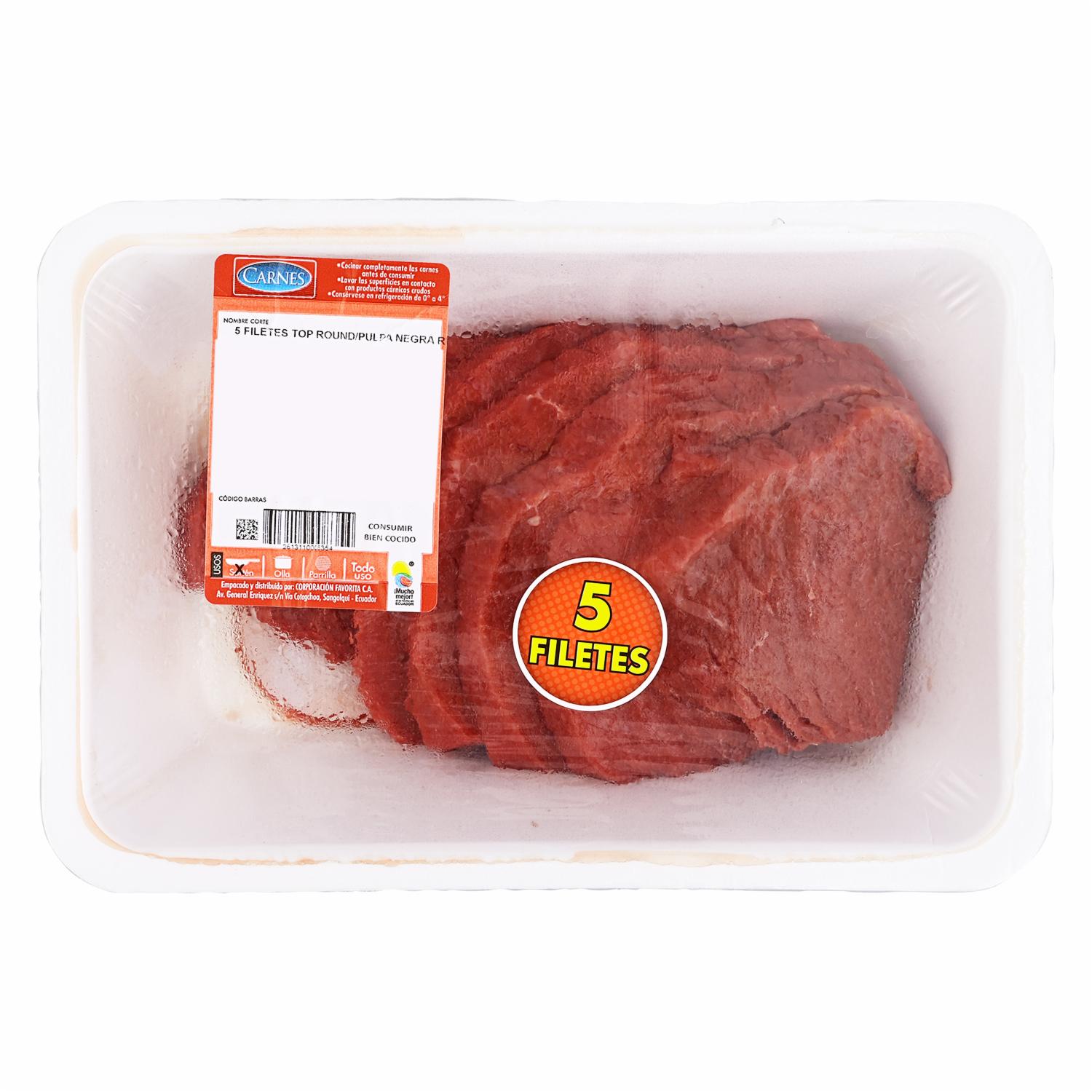 Top Round Pulpa Negra De Res 5 Filetes SUPERCARNES Al Peso
