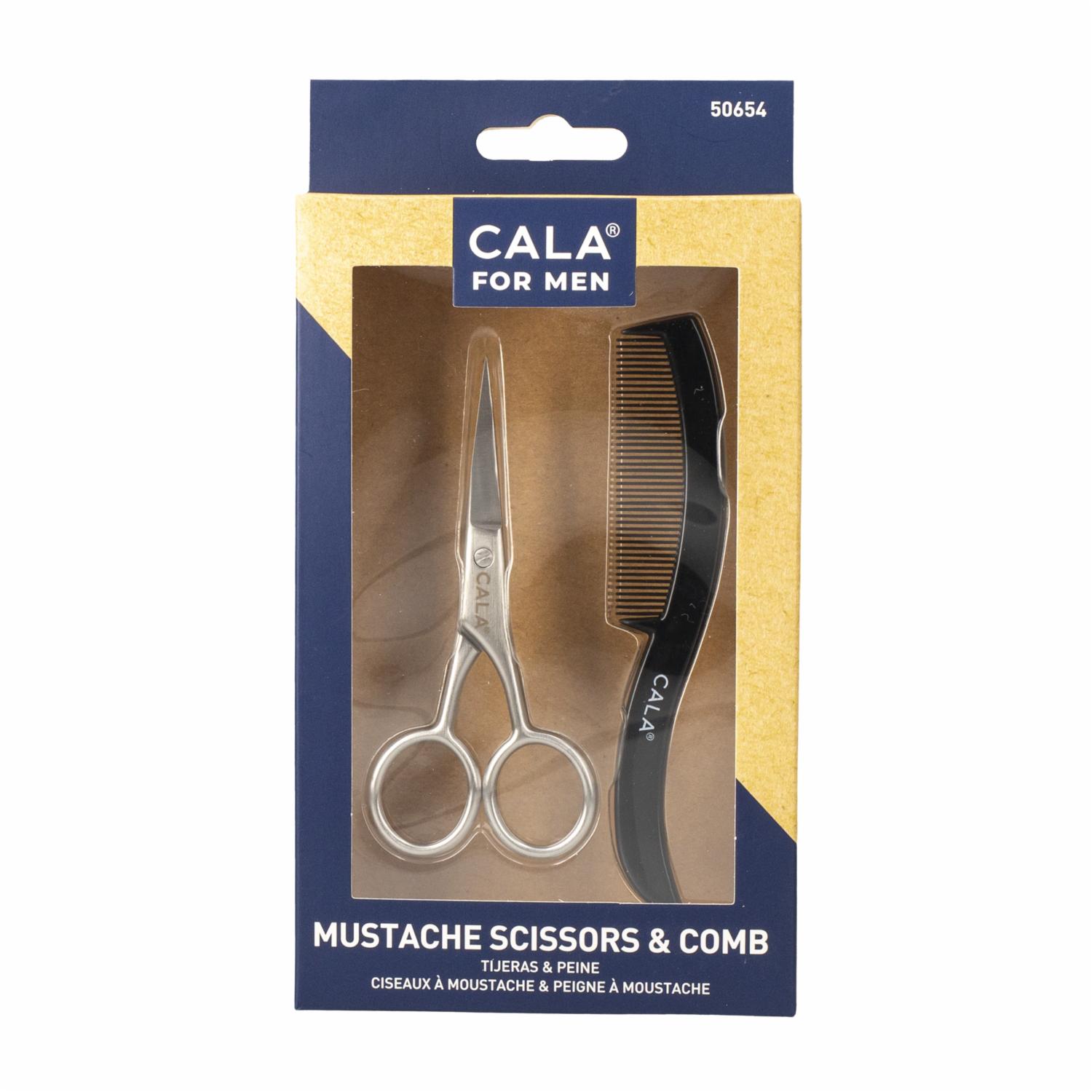 Tijeras Para Bigote O Barba Con Peinilla CALA FOR MEN Unidad