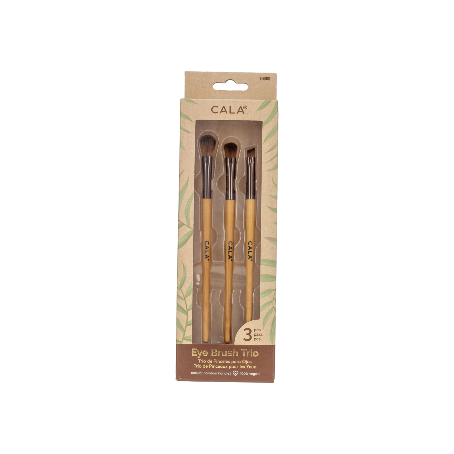 Brocha De Maquillaje De Bamboo Eye Brush Trío CALA Unidad