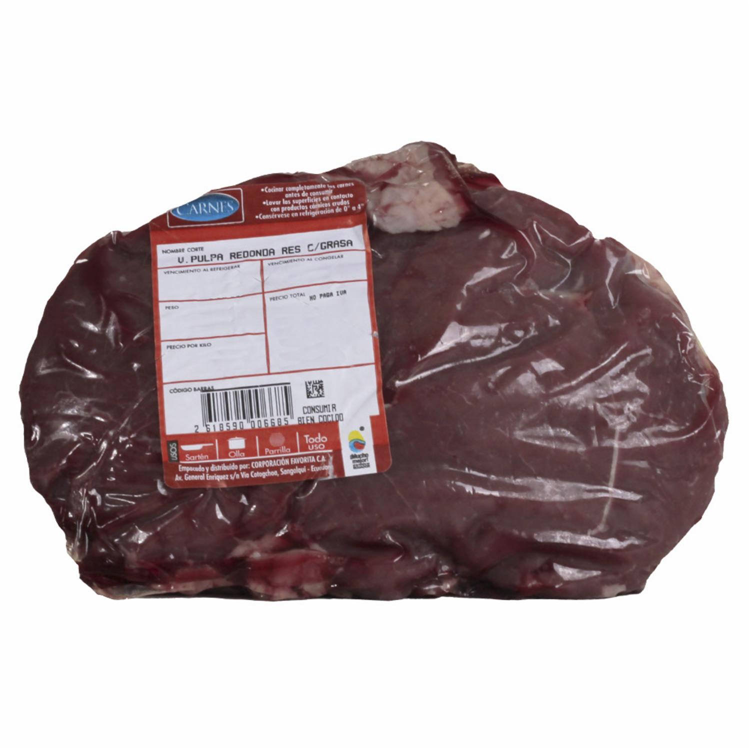 Carne De Res Corte Pulpa Redonda Con Grasa SUPERCARNES Al Peso