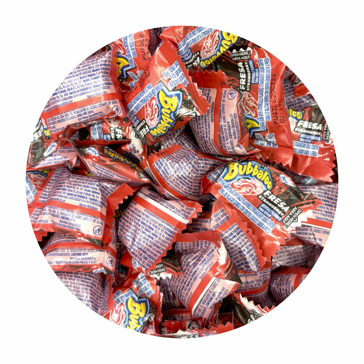Chicle Sabor A Fresa BUBBALOO Al Peso