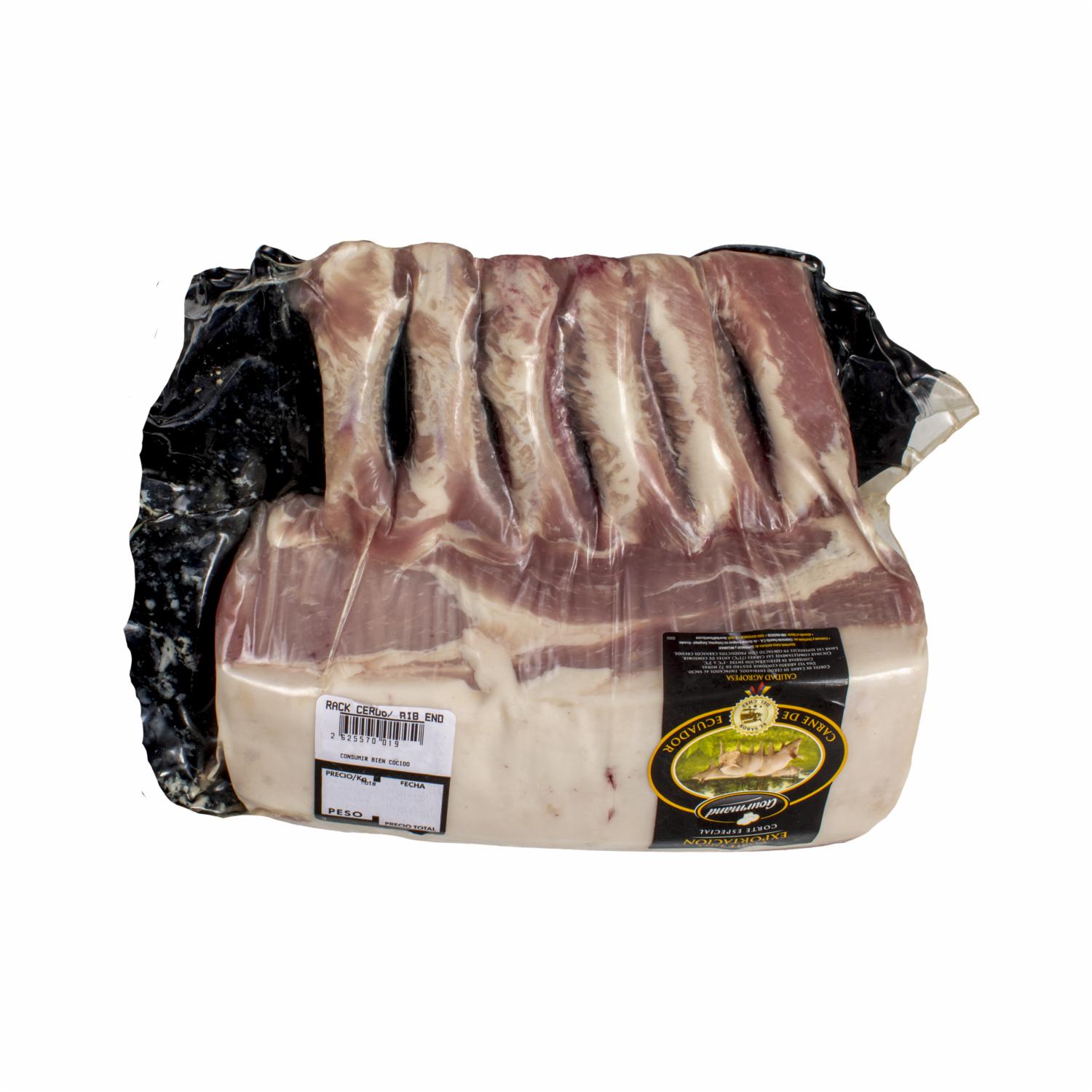 Costilla Cerdo Rib End Rack SUPERCARNES Al Peso