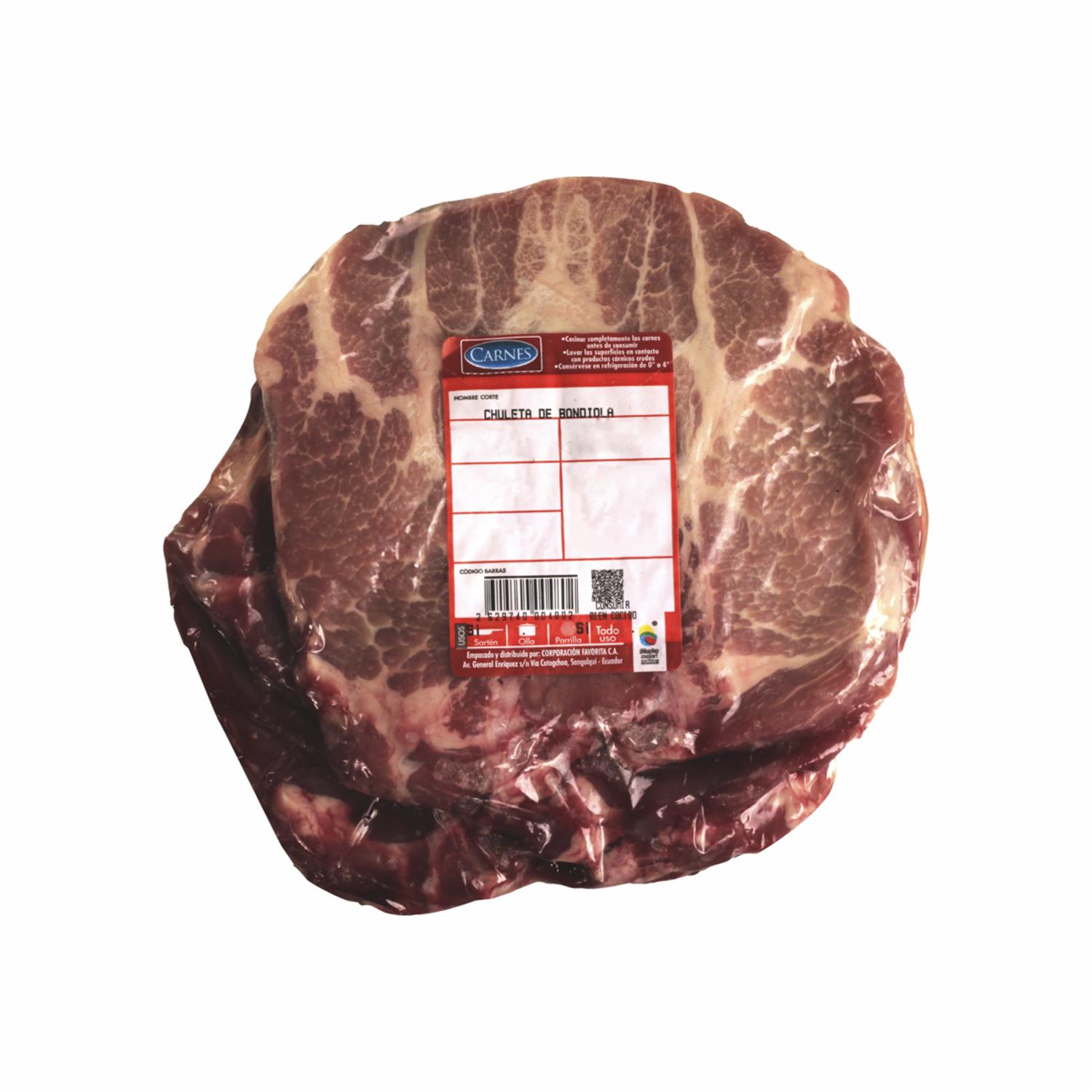 Chuleta De Bondiola De Cerdo SUPERCARNES Al Peso