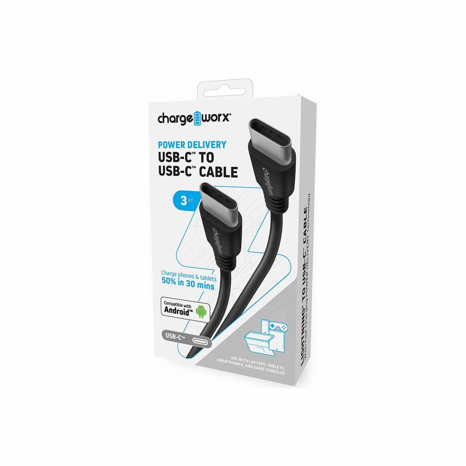 Usb C To Usb C CHARGE WORX 3 Ft