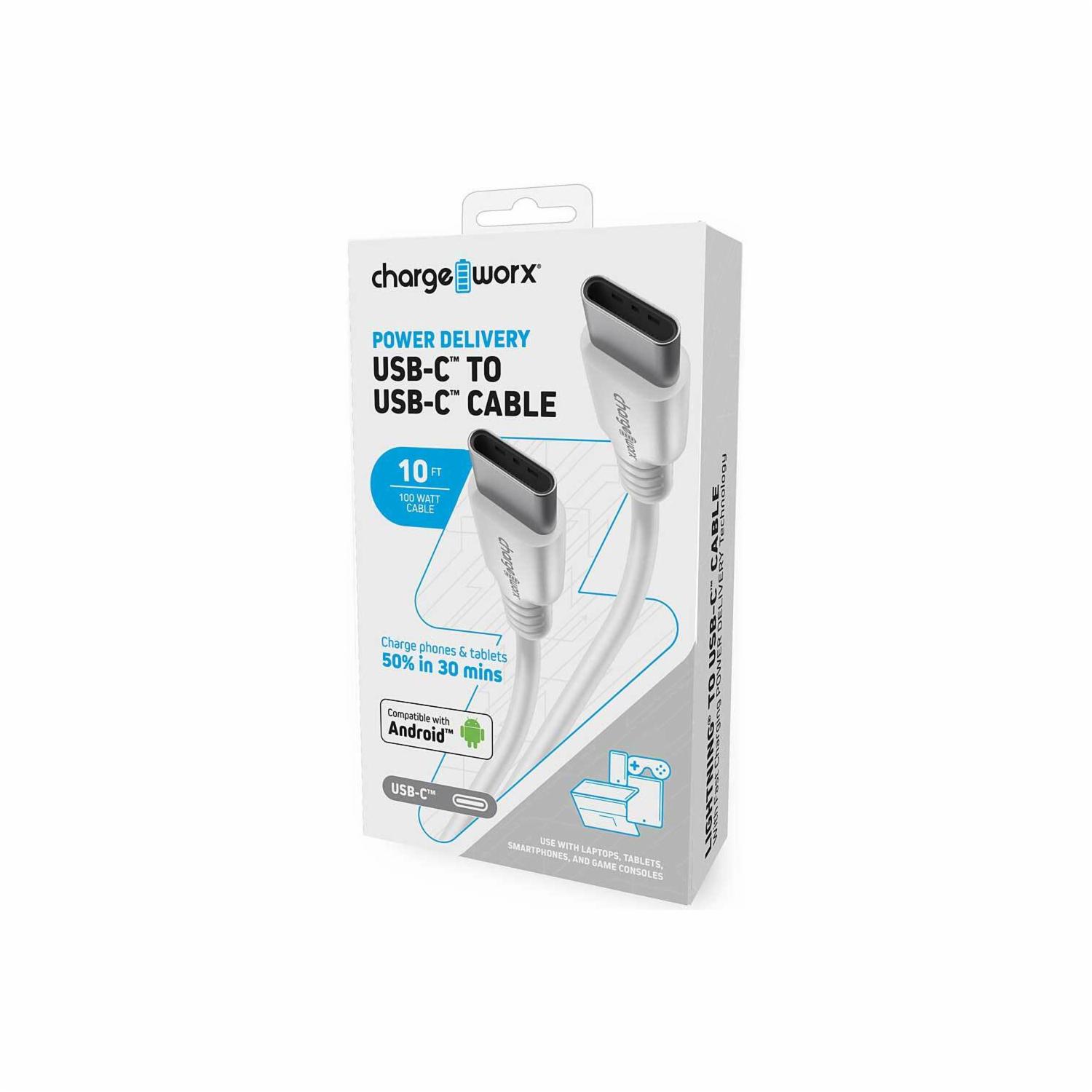 Cable De Carga Tipo C A Tipo C CHARGE WORX 10 Ft