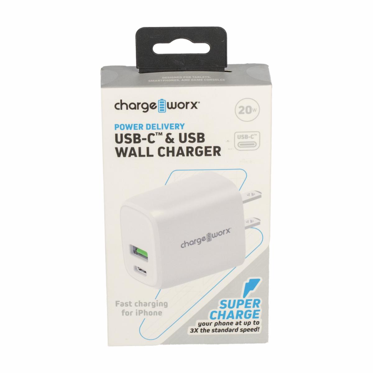 Cargador De Pared Dual CHARGE WORX 20 W
