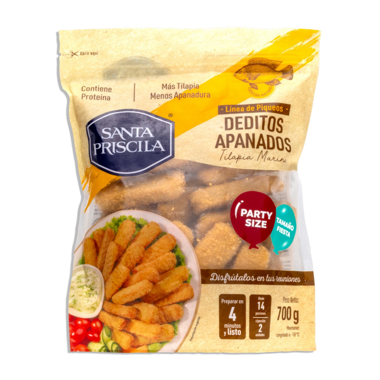 Deditos De Tilapia Apanados SANTA PRISCILA 700 g