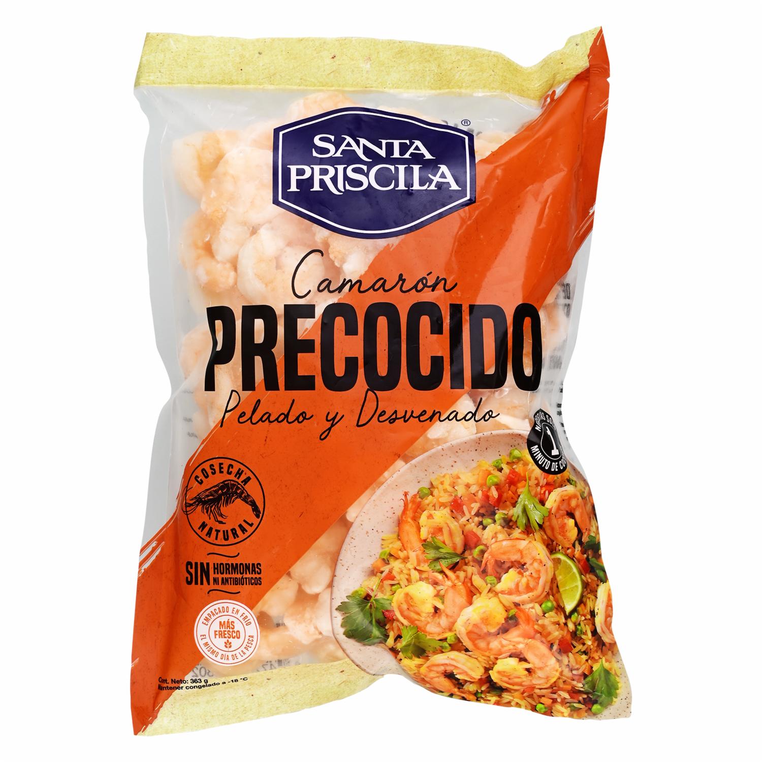Camarón Pelado Y Desvenado Precocido SANTA PRISCILA 363 G
