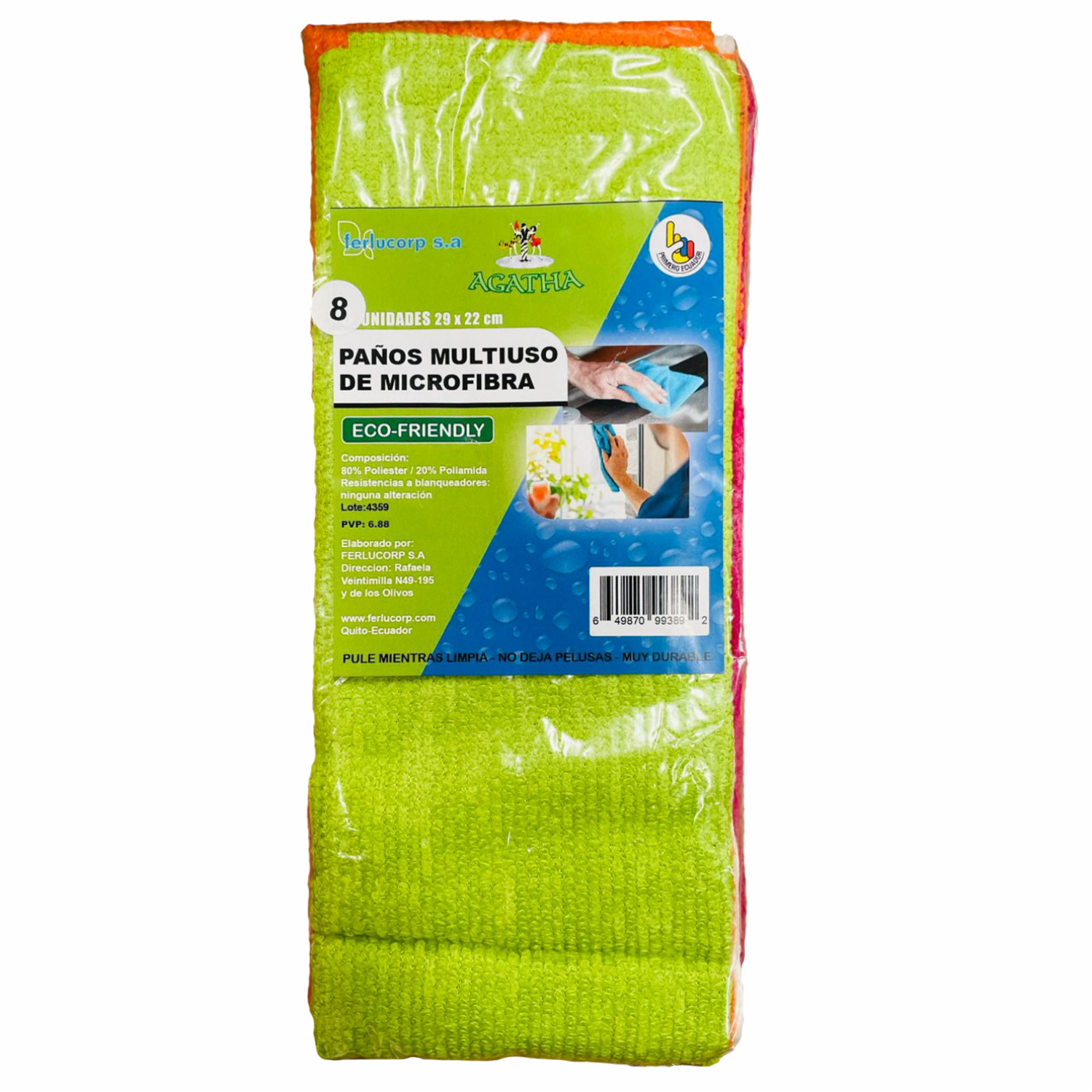 Repuesto De Mopa Atrapa Polvo AGATHA X 8 Uds