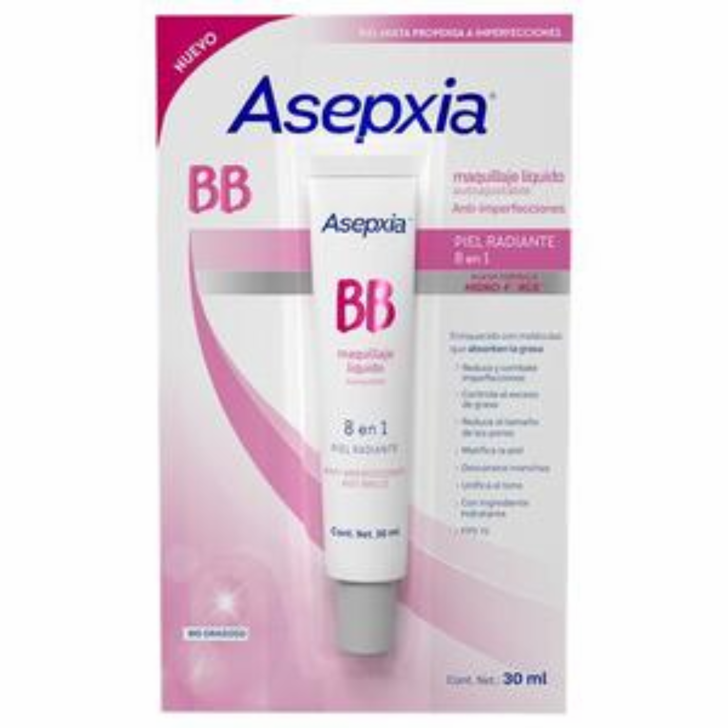 Bb Cream Auto Ajustable – Hidro Force 8 En 1 ASEPXIA 30 Ml