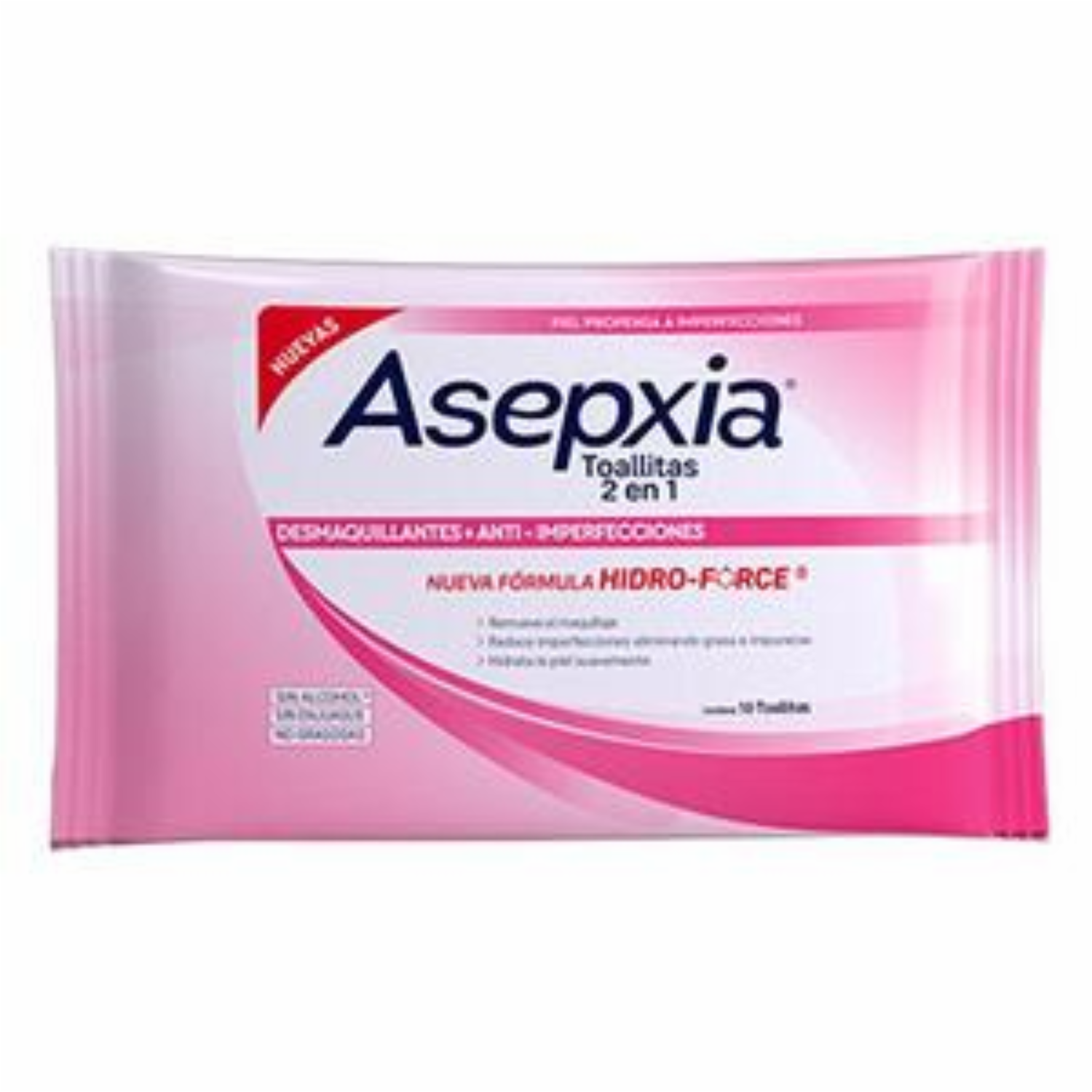 Toallitas Desmaquillantes Hidro- Force Anti Imperfecciones ASEPXIA 1 X 10 Unidades
