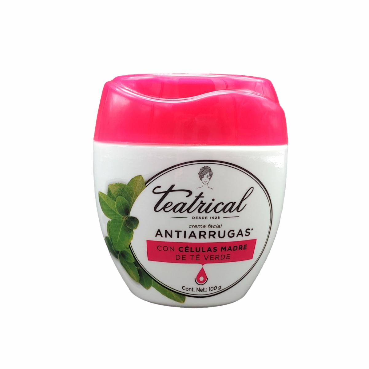 Crema Facial Antiarrugas Células Madre De Té Verde TEATRICAL 100 G