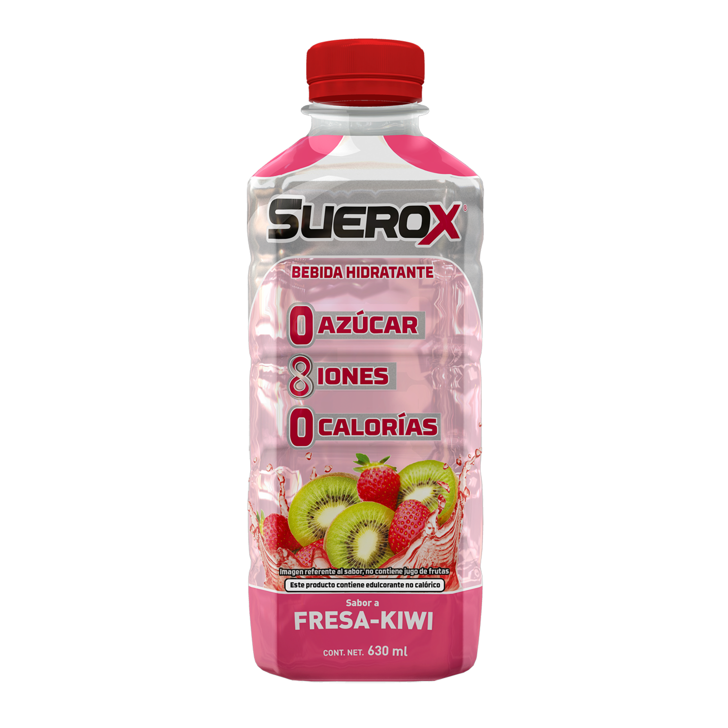 Bebida Hidratante Sabor A Fresa Y Kiwi 0 Azúcar 0 Calorías SUEROX 630 Ml