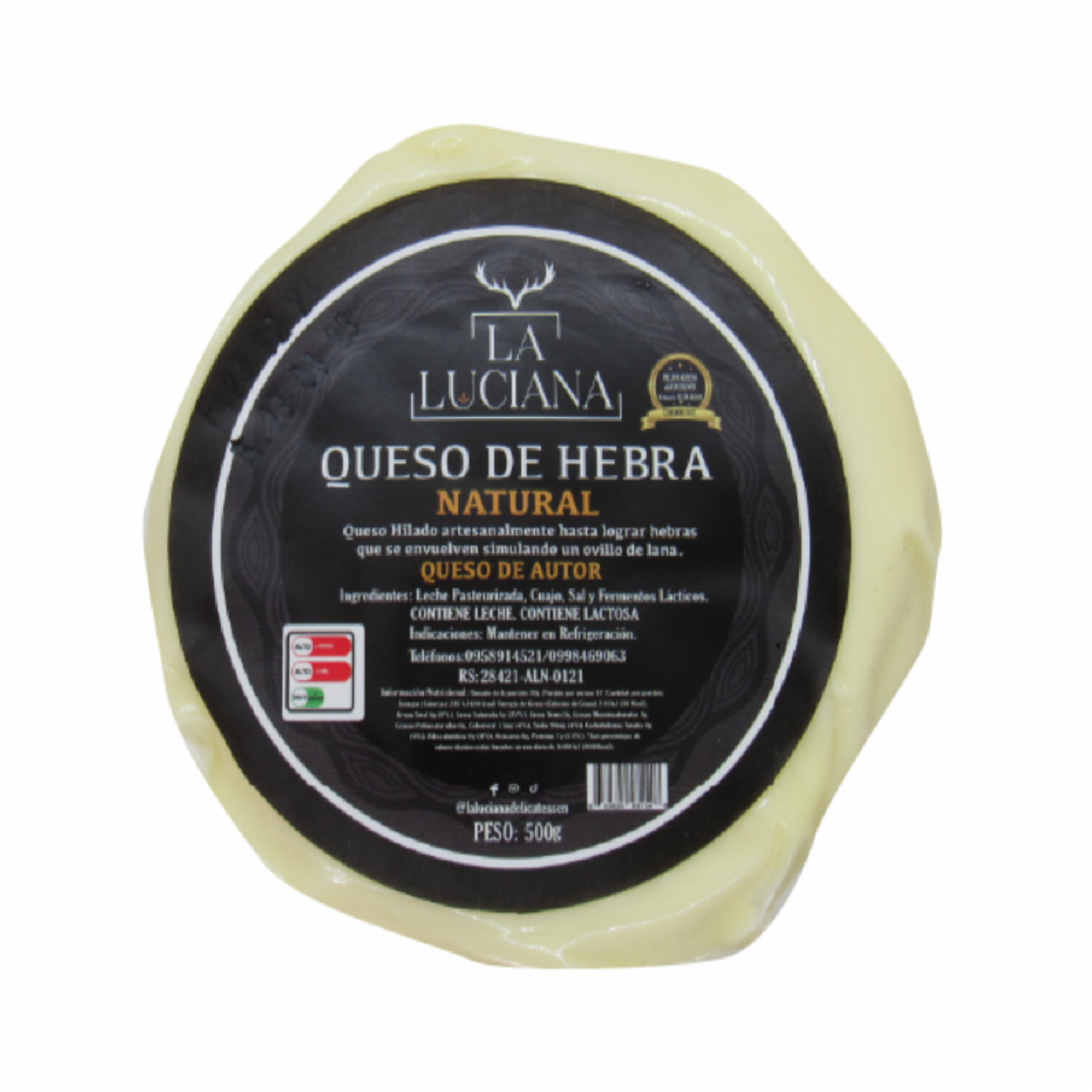 Queso De Hebra Natural LA LUCIANA 500 G
