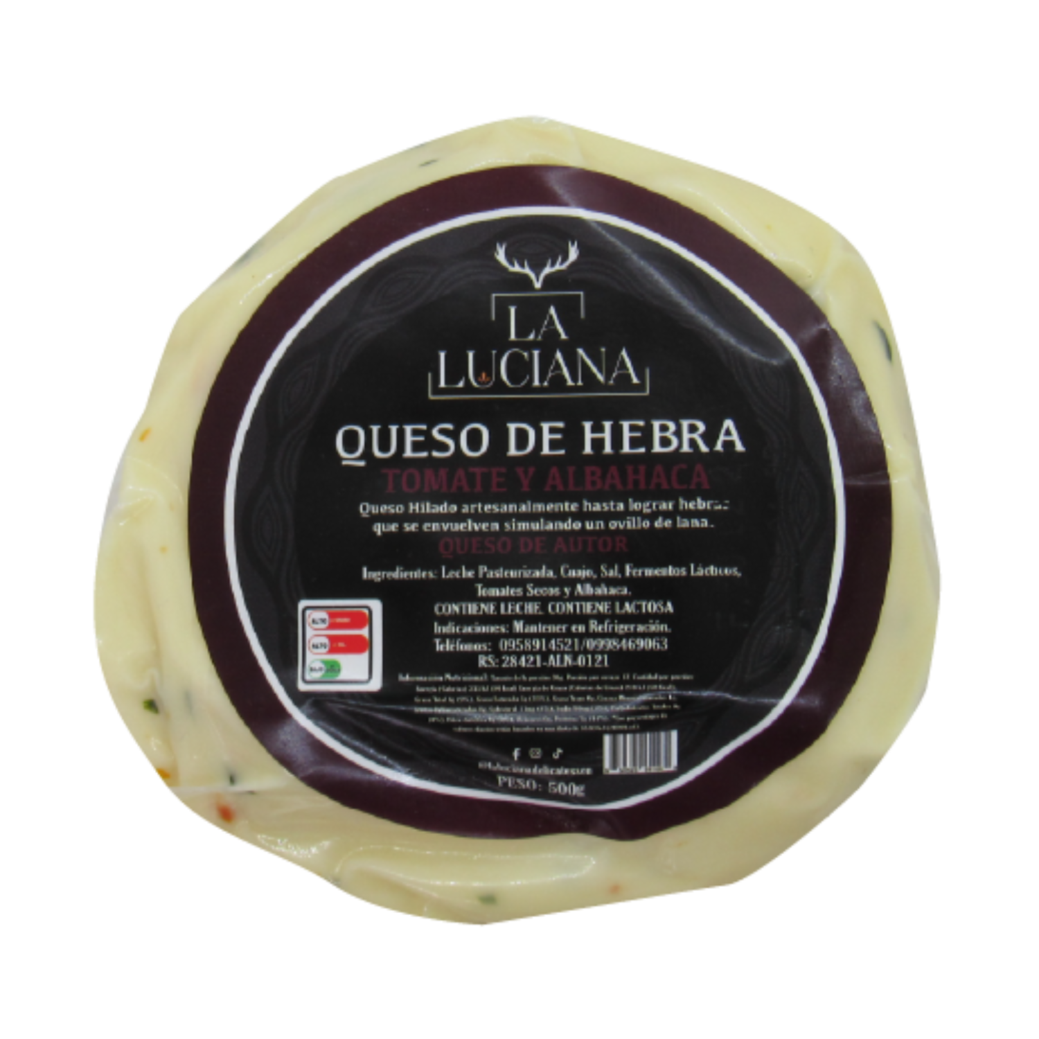 Queso De Hebra Tomate Y Albahaca LA LUCIANA 500 G