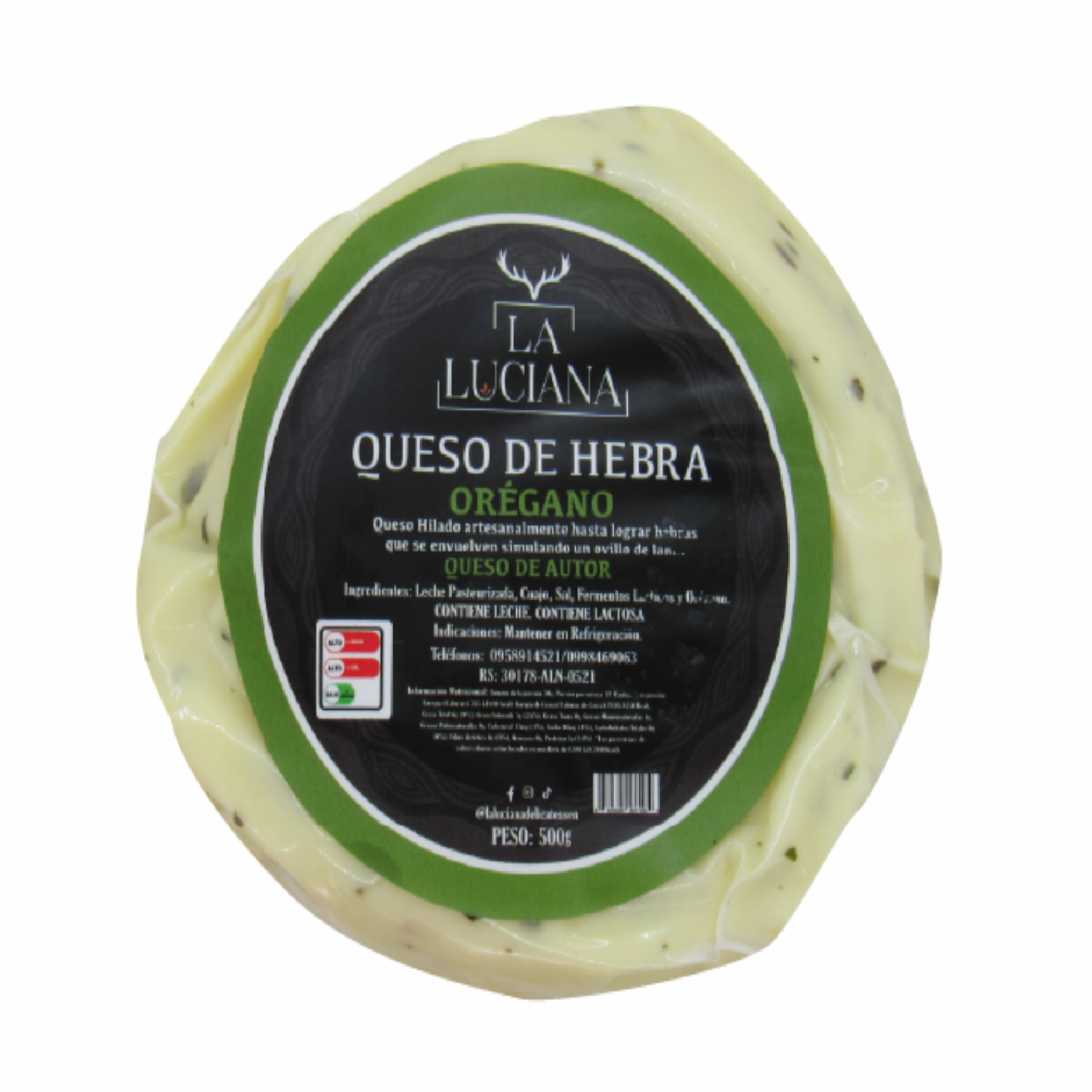 Queso De Hebra Orégano LA LUCIANA 500 G