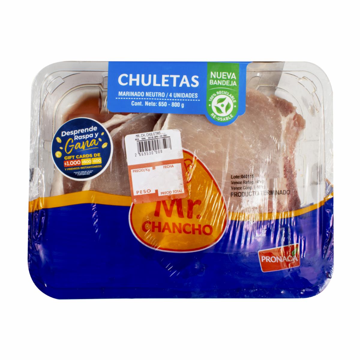 Chuletas De Cerdo MR. CHANCHO Al Peso