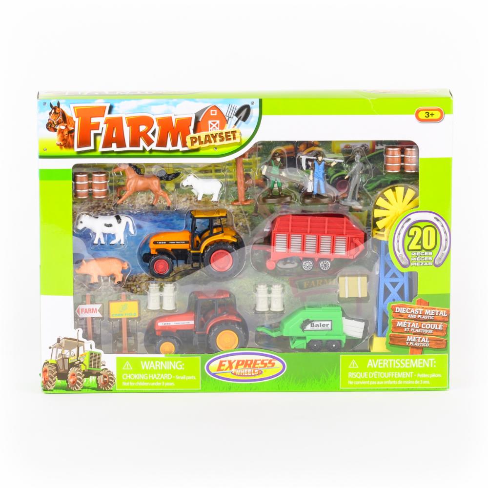 Set De Granja EXPRESS WHEELS Incluye 20 Piezas