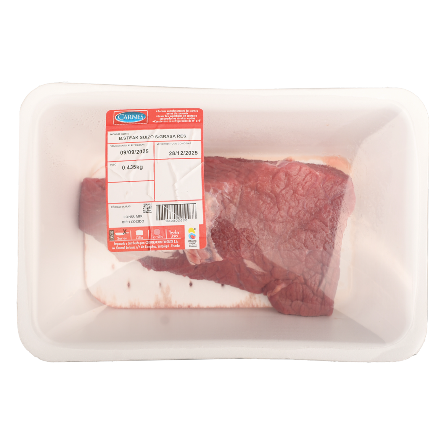 Steak Suizo Sin Grasa De Res SUPERCARNES Al Peso