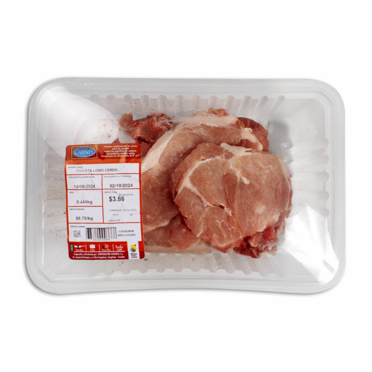 Chuleta Lomo Cerdo SUPERCARNES Al Peso