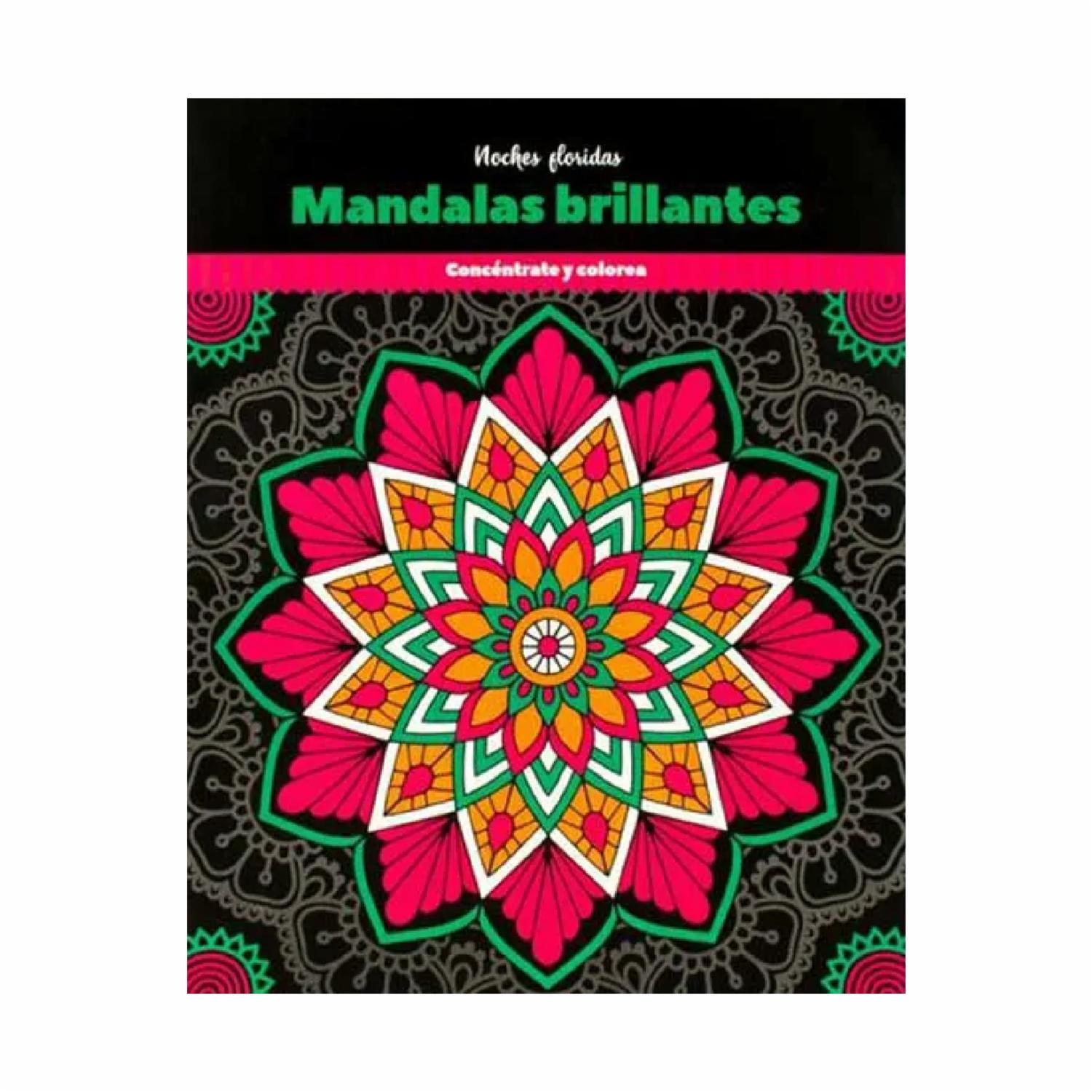 Libro Mandalas Brillantes Noches Floridas ADVANCED MARKETING 28 Páginas