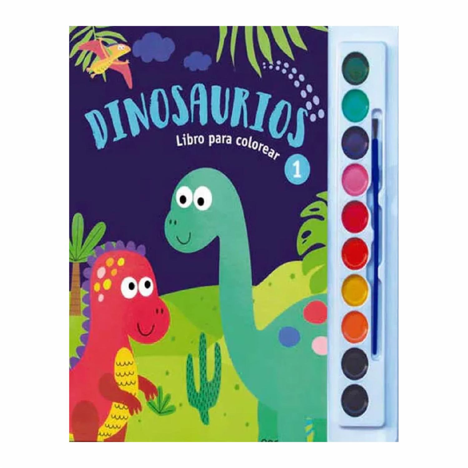 Libro Para Colorear Dinosaurios 1 SILVER DOLPHIN 60 Páginas