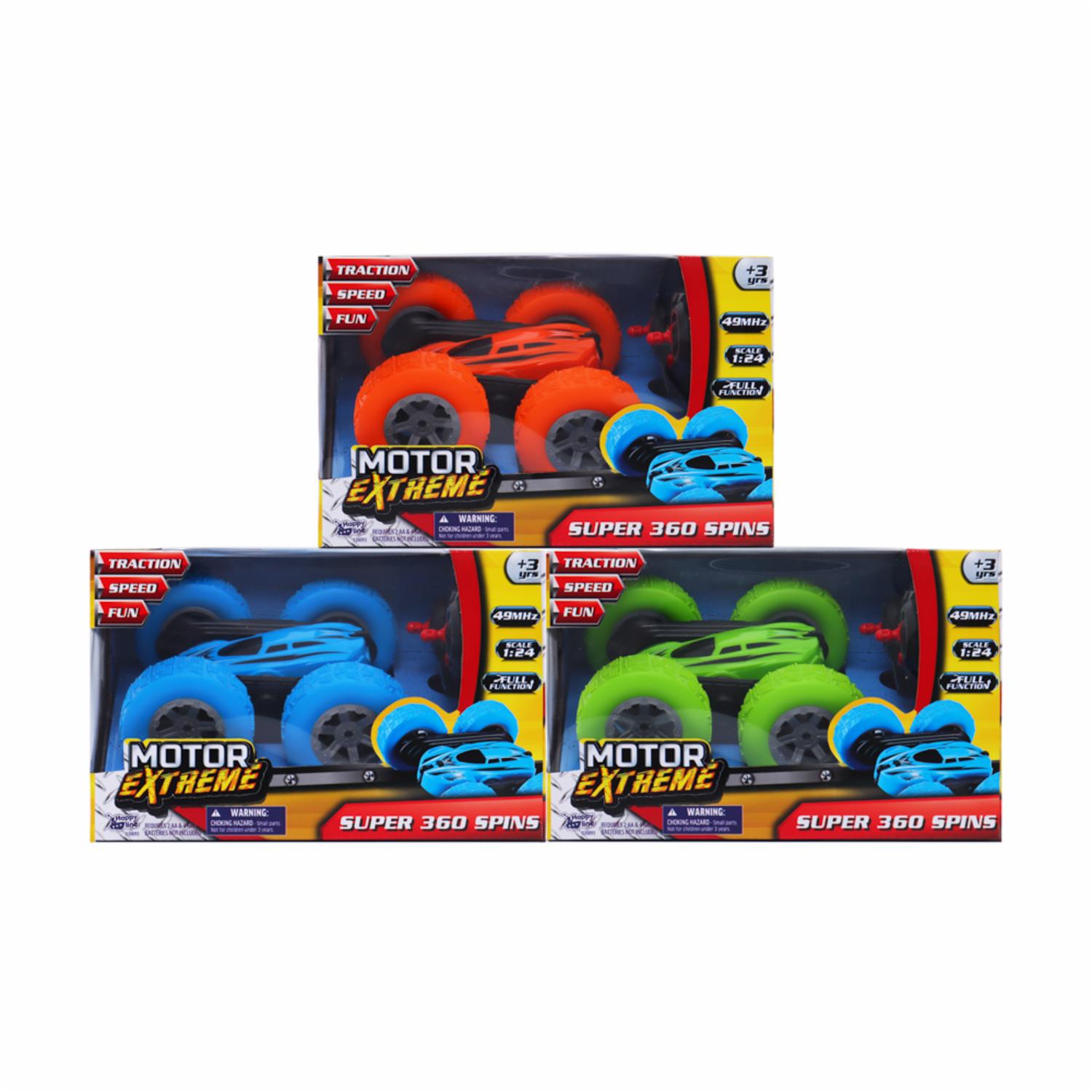 Vehículo R/C 1:24 Super 360 Spins MOTOR EXTREME Usa Pilas AA x 2 Y AAA x 4